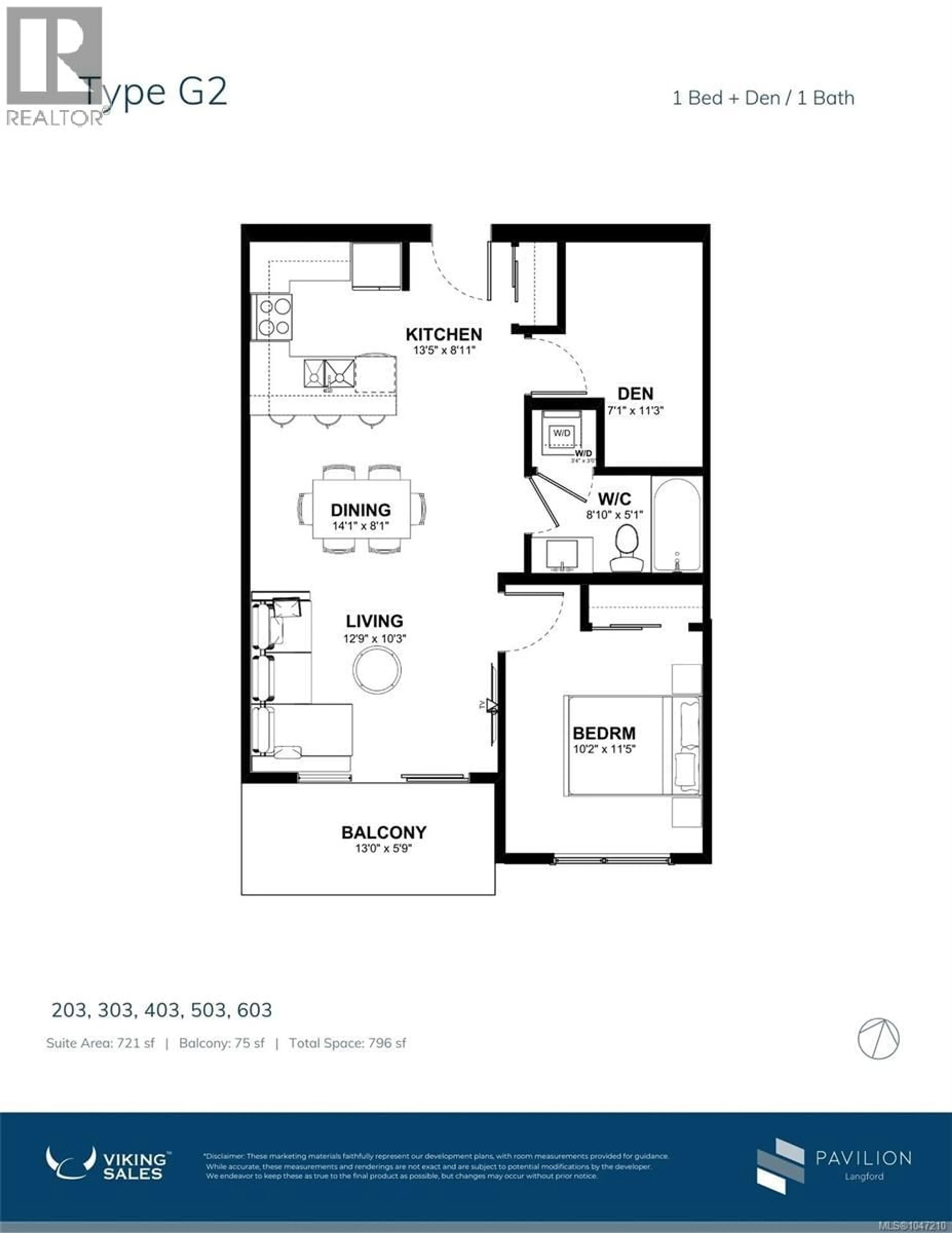 Floor plan for 303 - 777 STATION AVENUE, Langford British Columbia V9B7K5