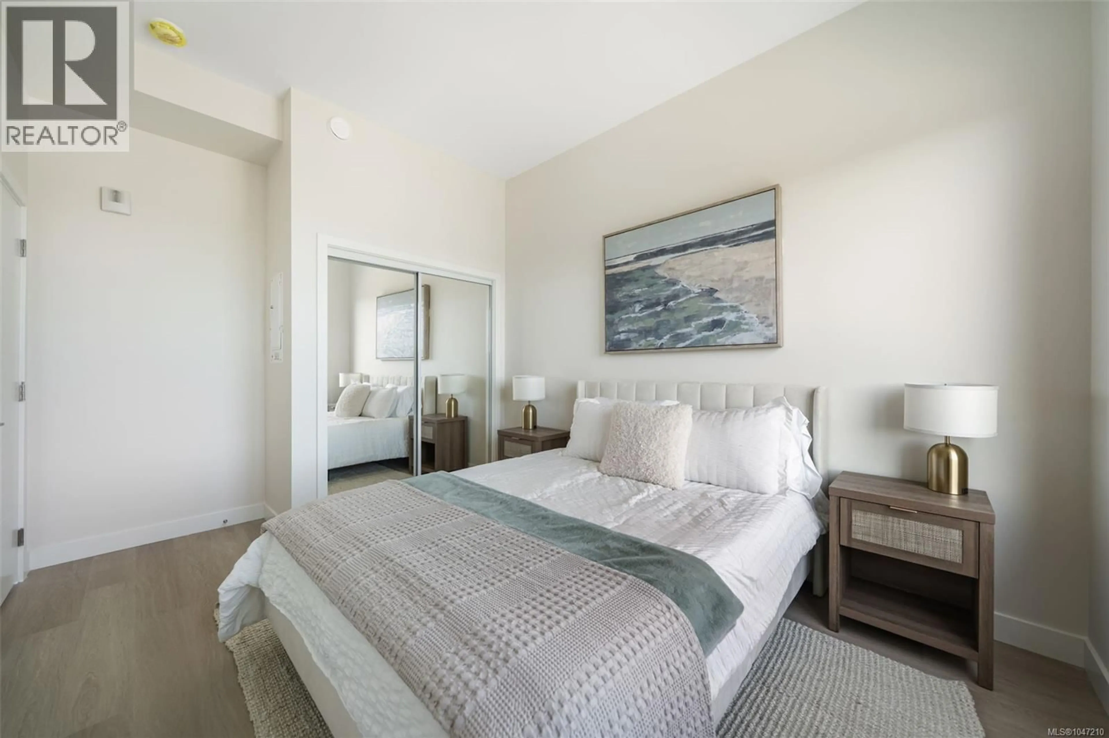 Bedroom with bed, unknown for 303 - 777 STATION AVENUE, Langford British Columbia V9B7K5