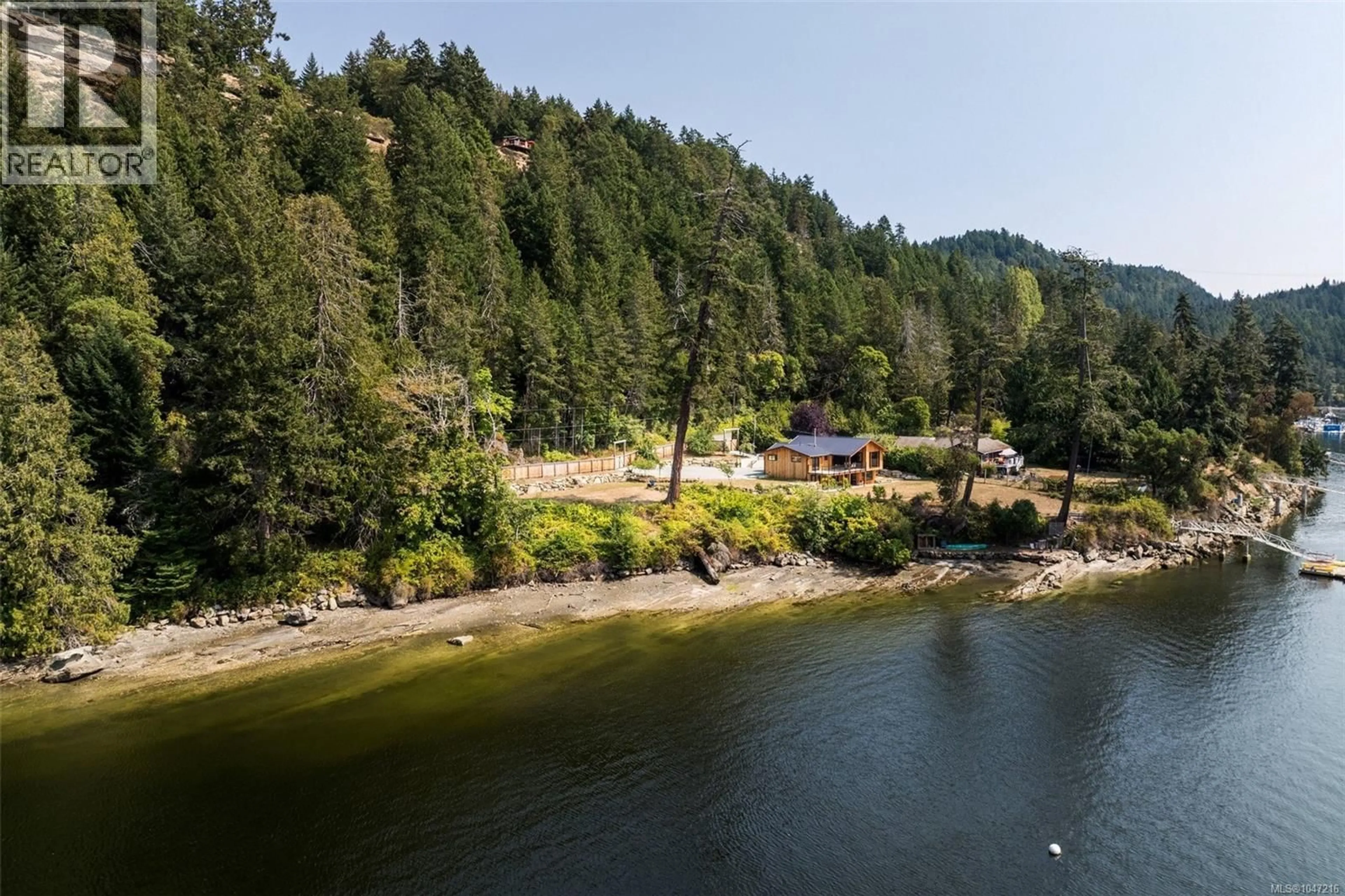 A pic from outside/outdoor area/front of a property/back of a property/a pic from drone, water/lake/river/ocean view for 479 MONTAGUE PARK ROAD, Galiano Island British Columbia V0N1P0