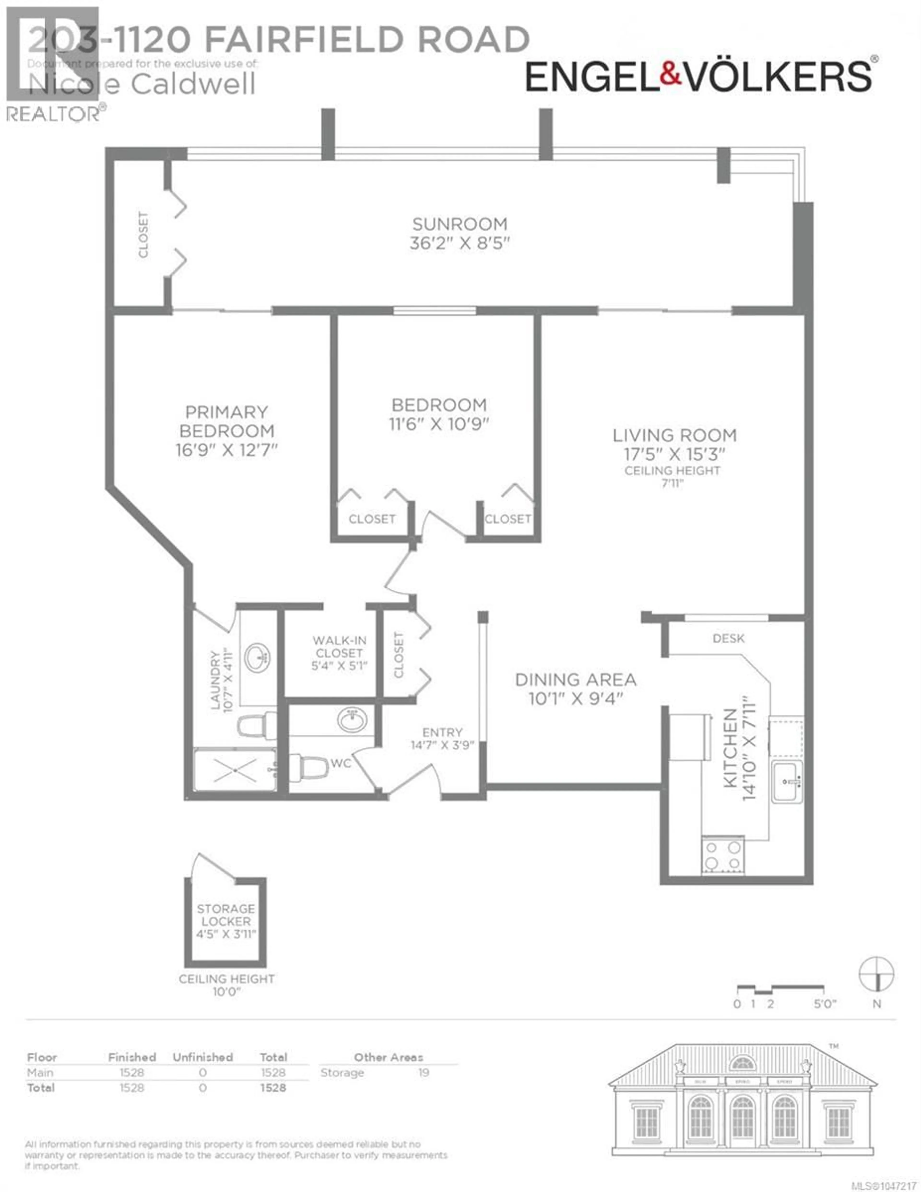 Floor plan for 203 - 1120 FAIRFIELD ROAD, Victoria British Columbia V8V3A7