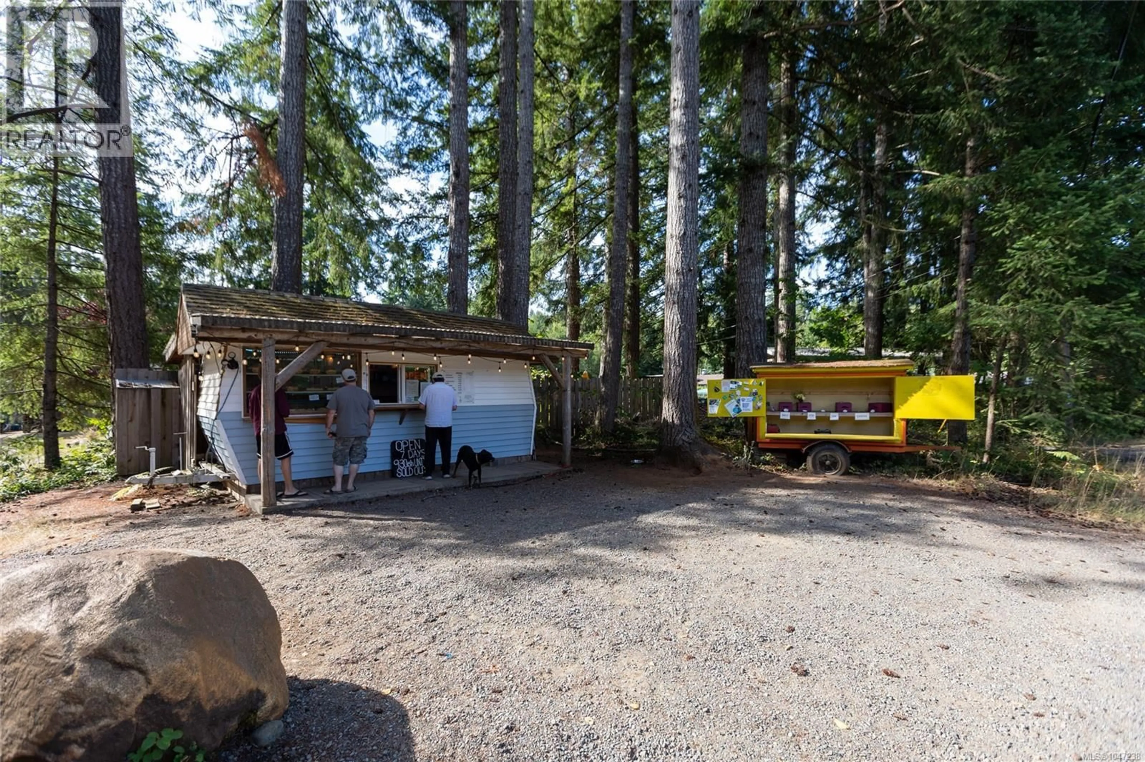 Patio, forest/trees view for 2169 REGENT ROAD, Black Creek British Columbia V9J1A1