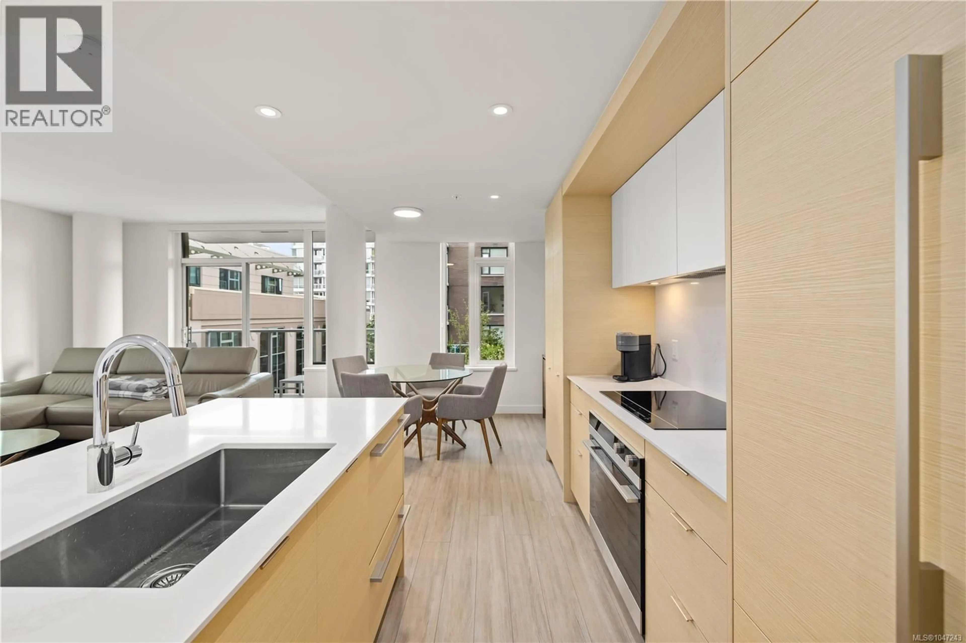 Open concept kitchen, ceramic/tile floor for 403 - 848 YATES STREET, Victoria British Columbia V8W0G2