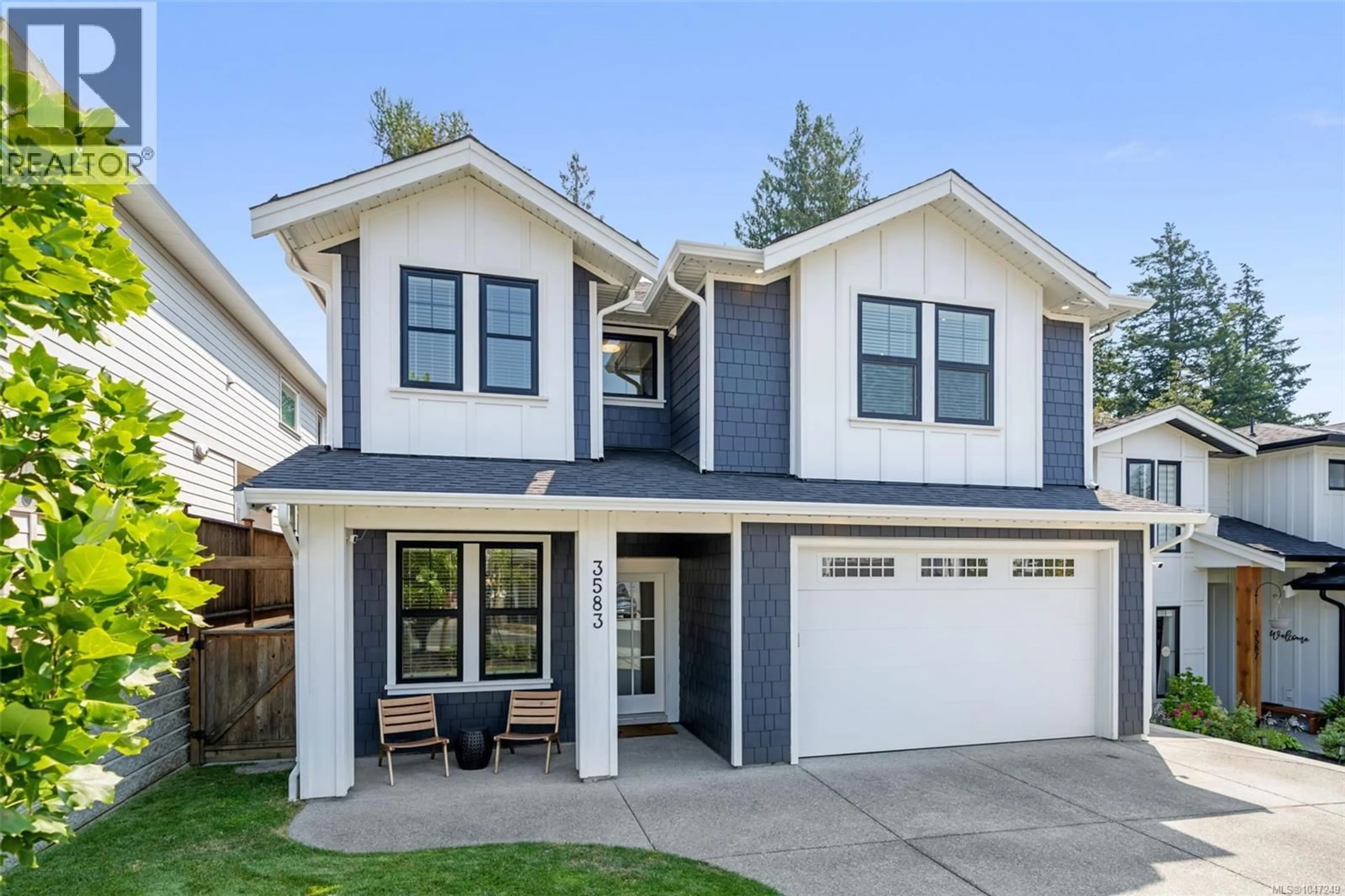 Home with vinyl exterior material, street for 3583 DELBLUSH LANE, Langford British Columbia V9C0K5