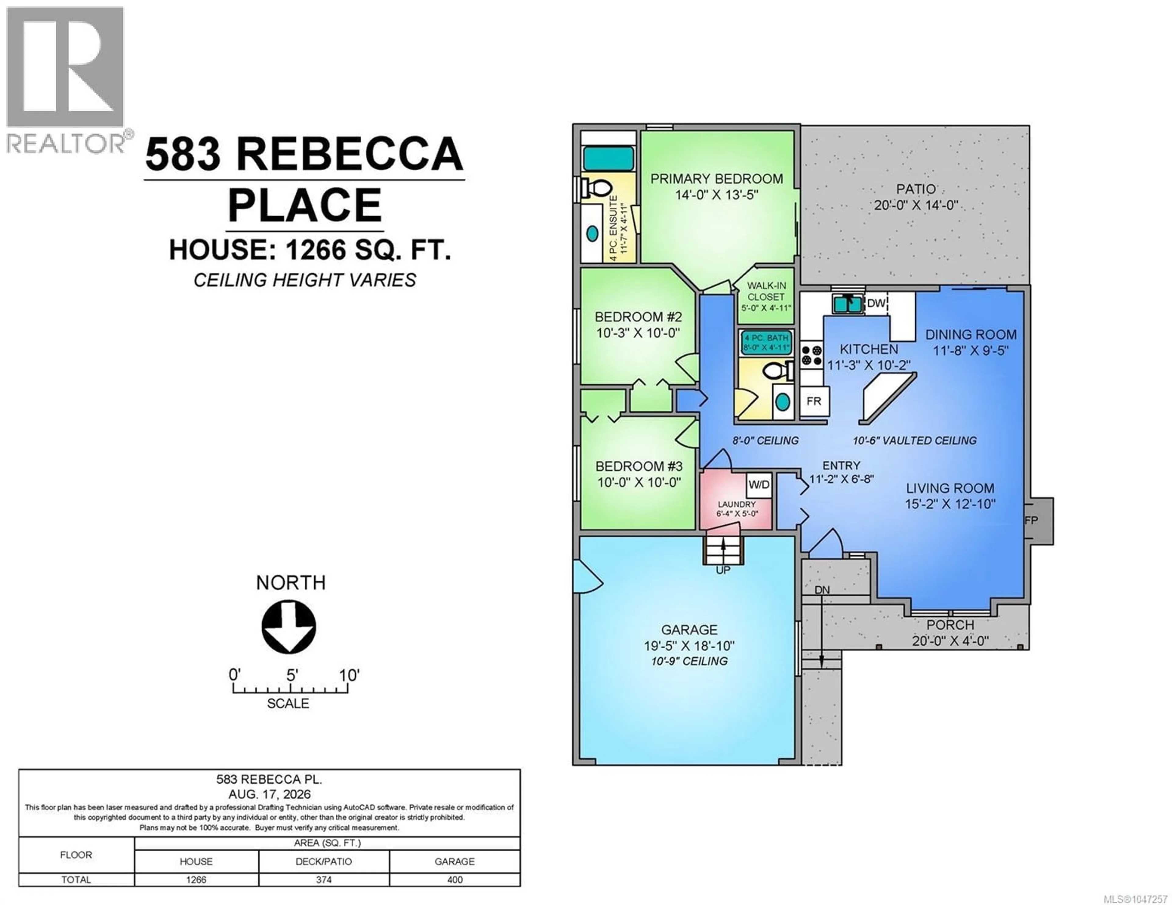 Floor plan for 583 REBECCA PLACE, Campbell River British Columbia V9W8C5