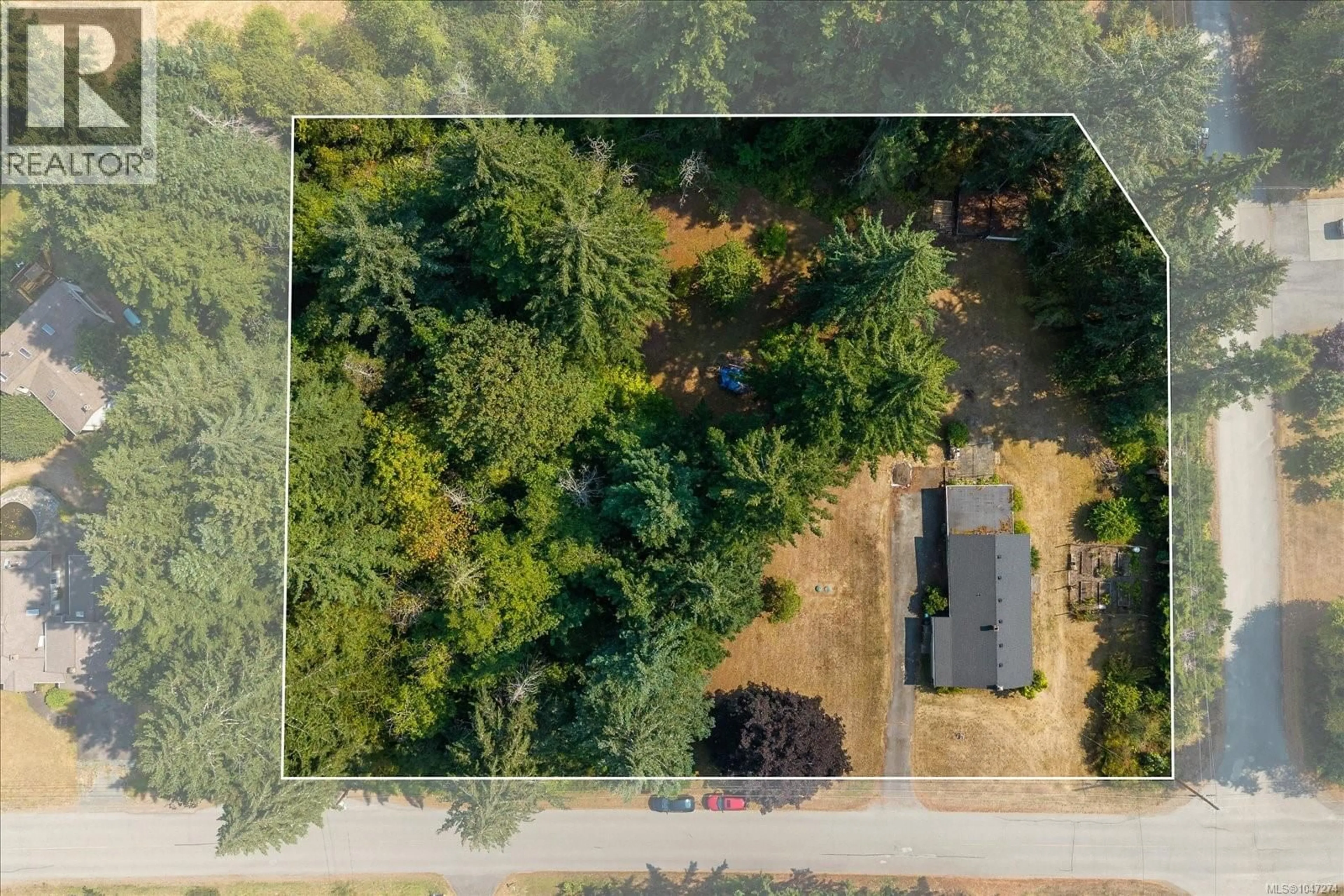 A pic from outside/outdoor area/front of a property/back of a property/a pic from drone, forest/trees view for 3410 DURNIN ROAD, Nanaimo British Columbia V9R6V5