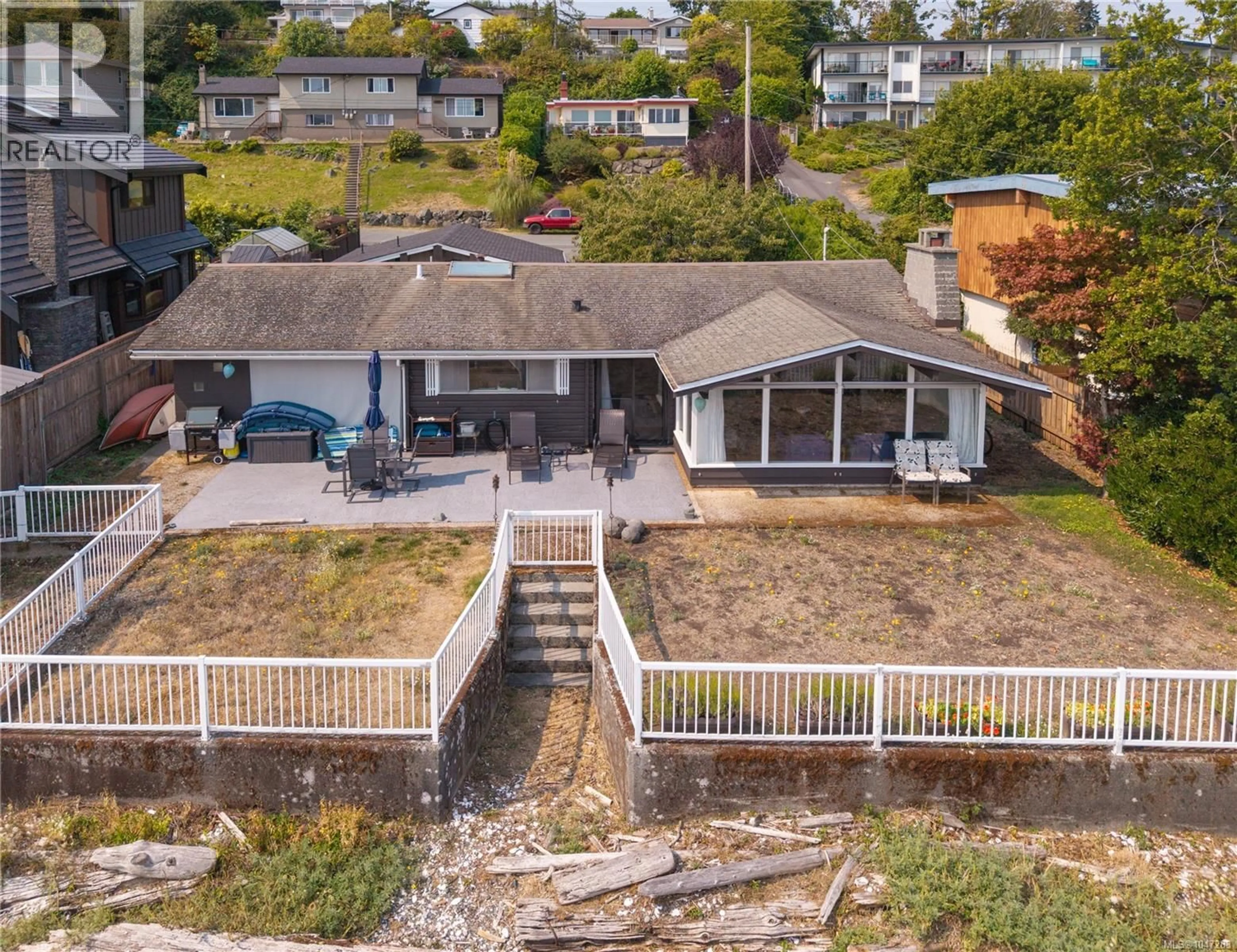 A pic from outside/outdoor area/front of a property/back of a property/a pic from drone, water/lake/river/ocean view for 2640 RANDLE ROAD, Nanaimo British Columbia V9S3X2