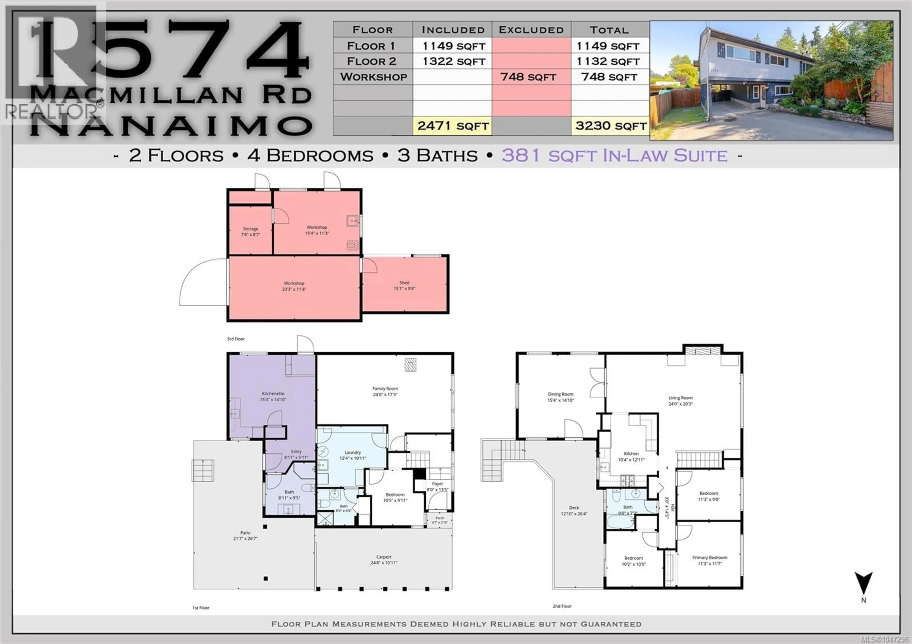 Floor plan for 1574 MACMILLAN ROAD, Nanaimo British Columbia V9X1L9