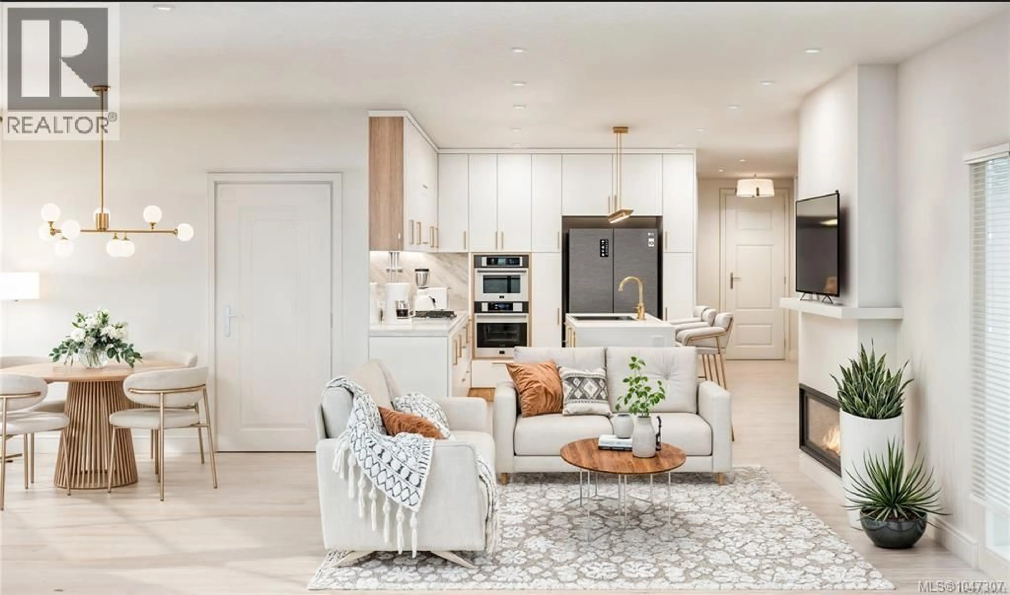 Open concept kitchen, ceramic/tile floor for 304 - 7815 WALLACE DRIVE, Central Saanich British Columbia V8M2B1
