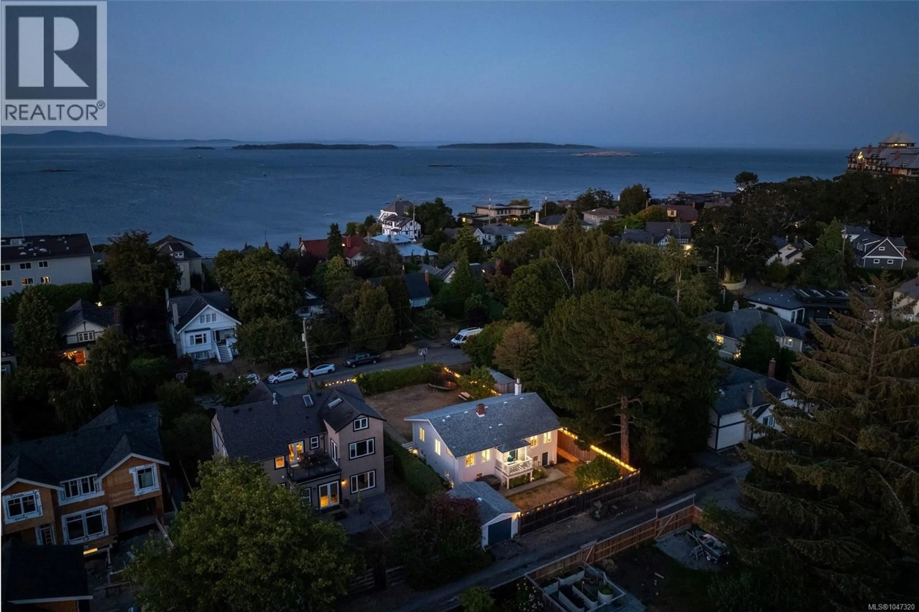 A pic from outside/outdoor area/front of a property/back of a property/a pic from drone, water/lake/river/ocean view for 1050 DEAL STREET, Oak Bay British Columbia V8S5G5