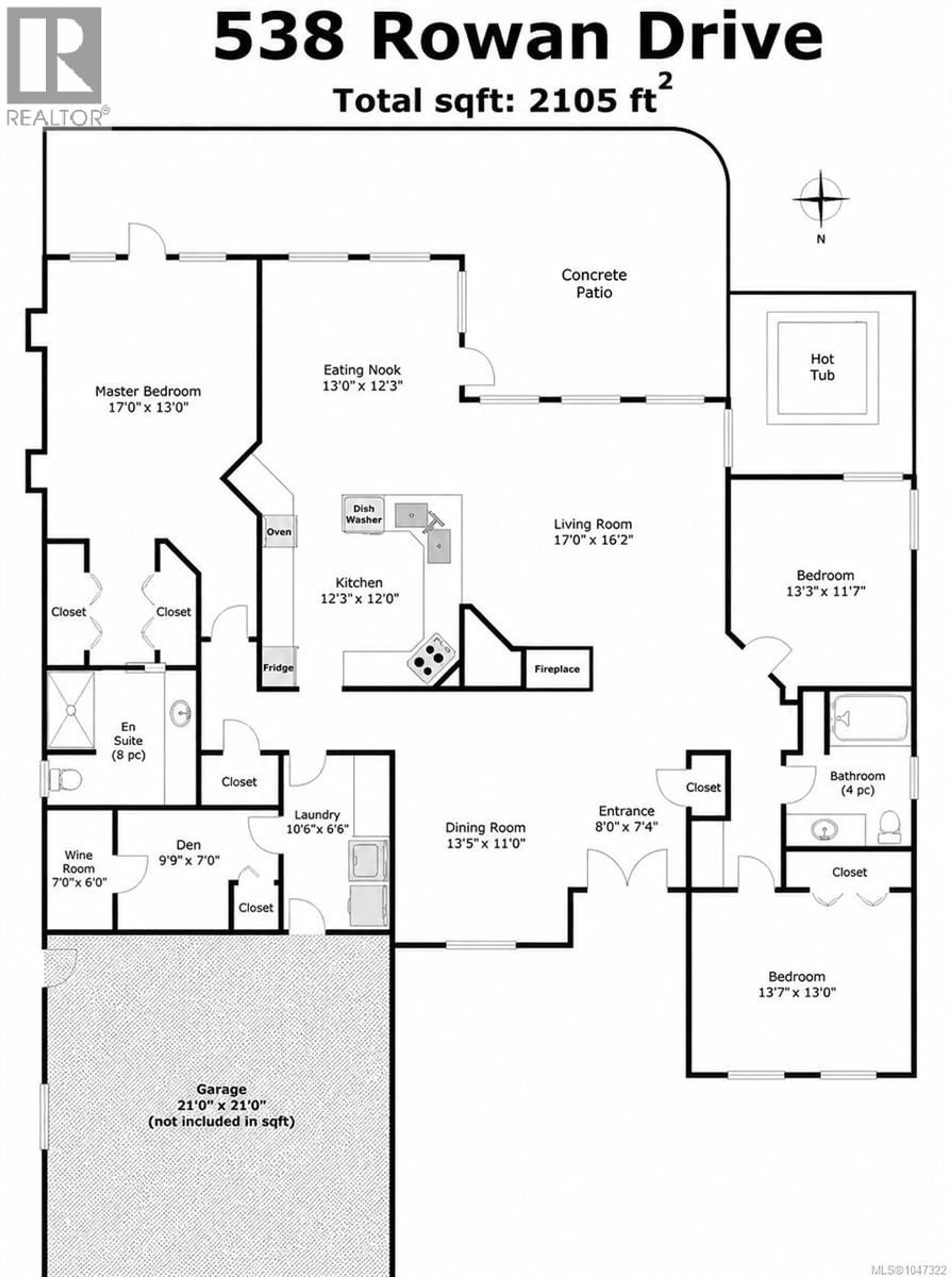 Floor plan for 538 ROWAN DRIVE, Qualicum Beach British Columbia V9K1K1