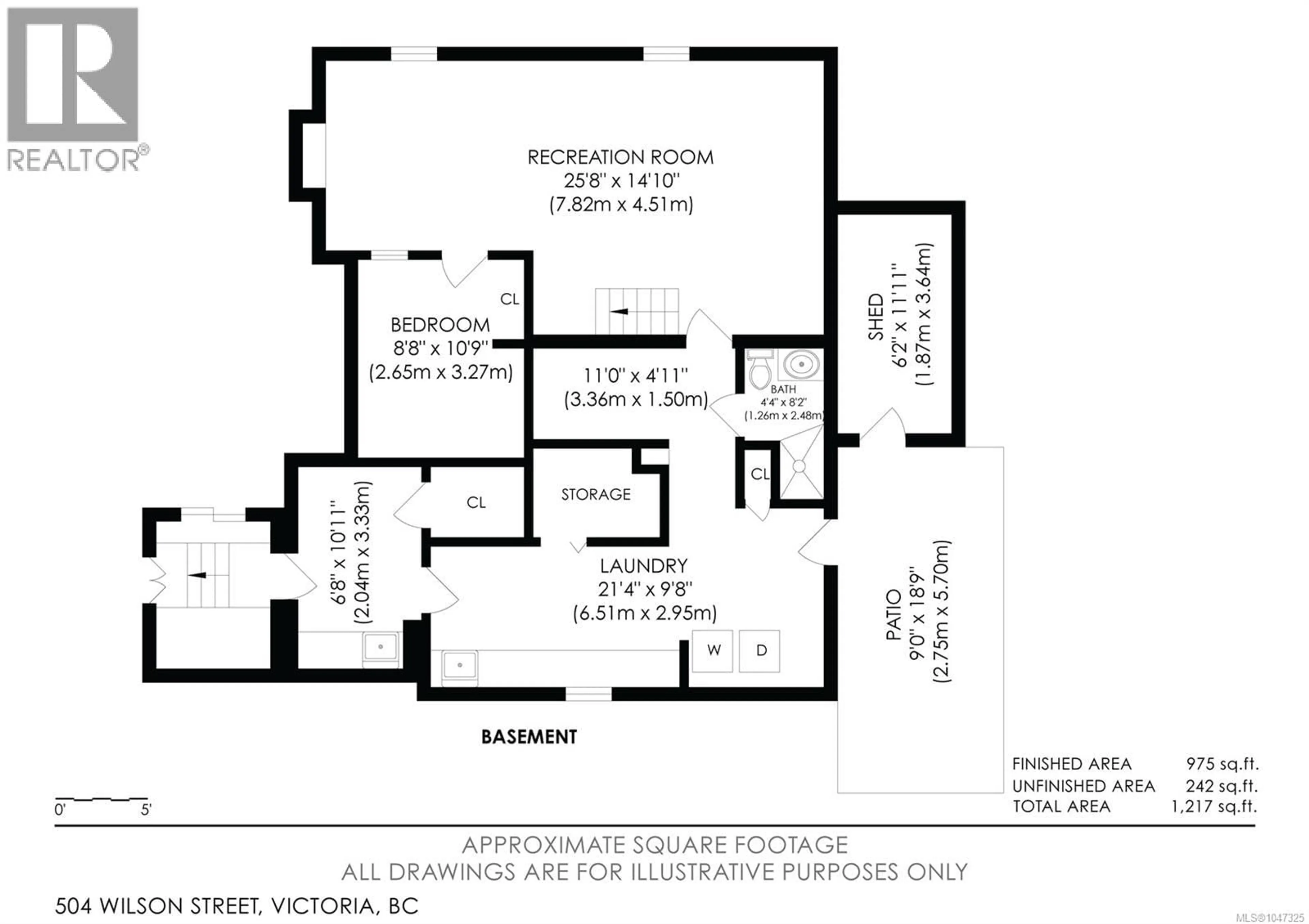 Floor plan for 504 WILSON STREET, Victoria British Columbia V9A3G7