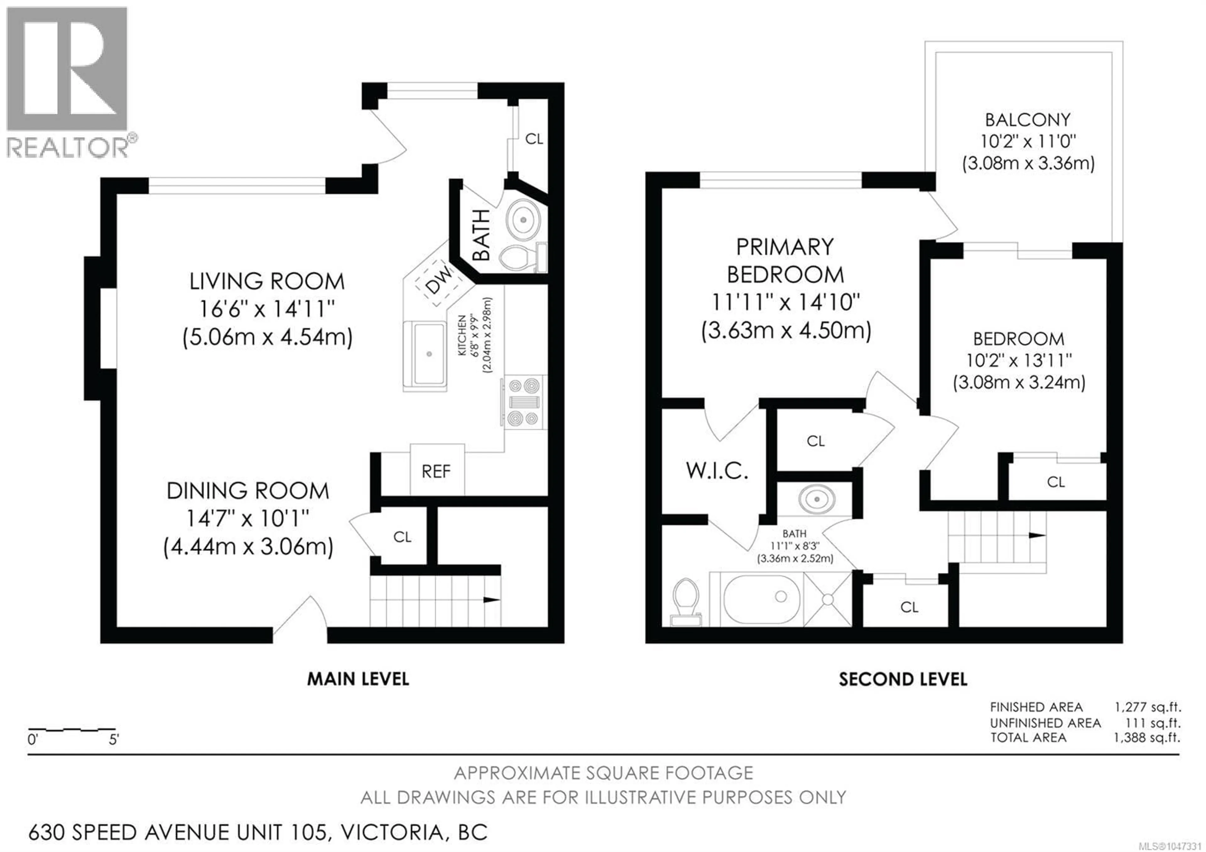 Floor plan for 105 - 630 SPEED AVENUE, Victoria British Columbia V8Z1A4