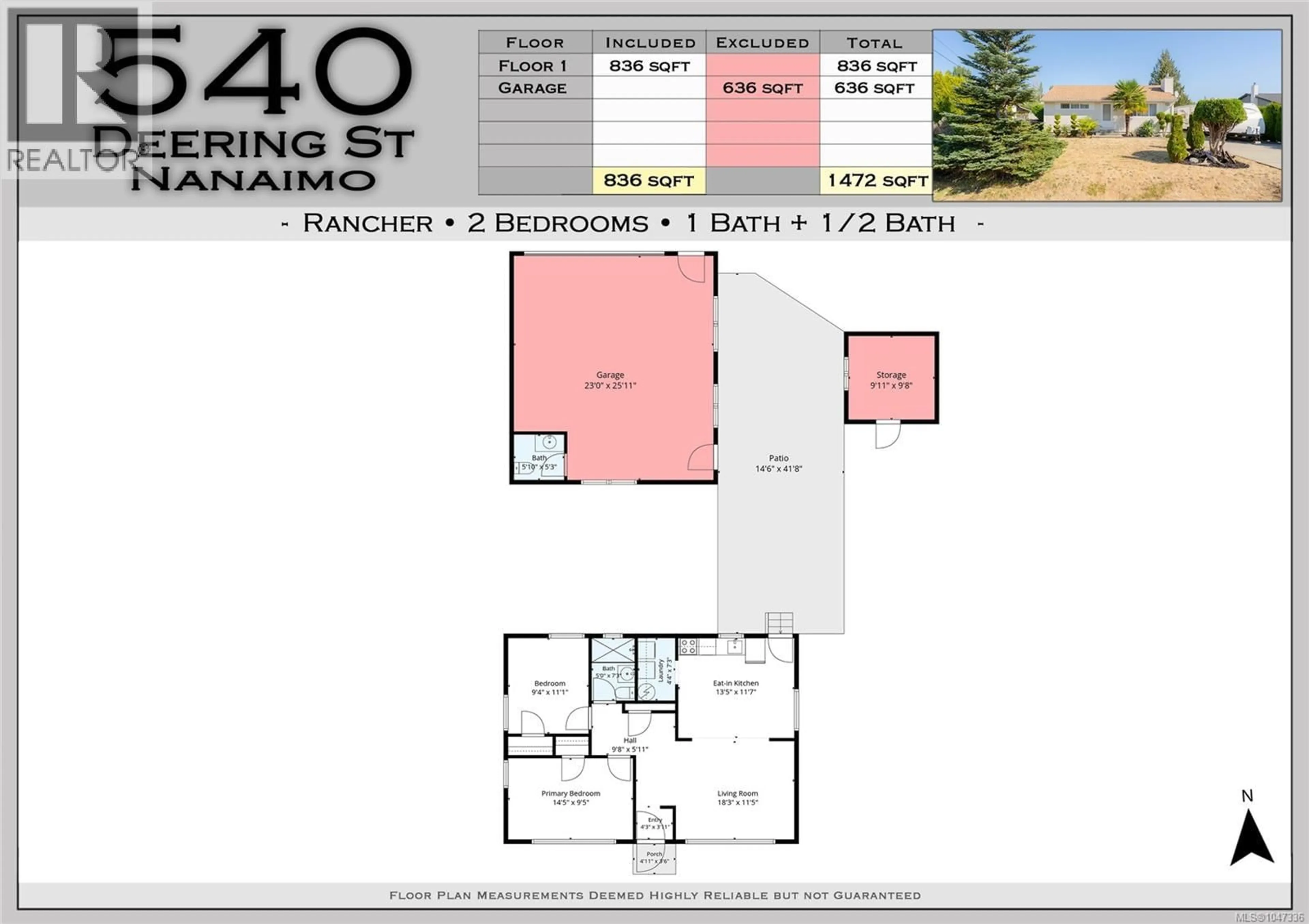 Floor plan for 540 DEERING STREET, Nanaimo British Columbia V9R1C1