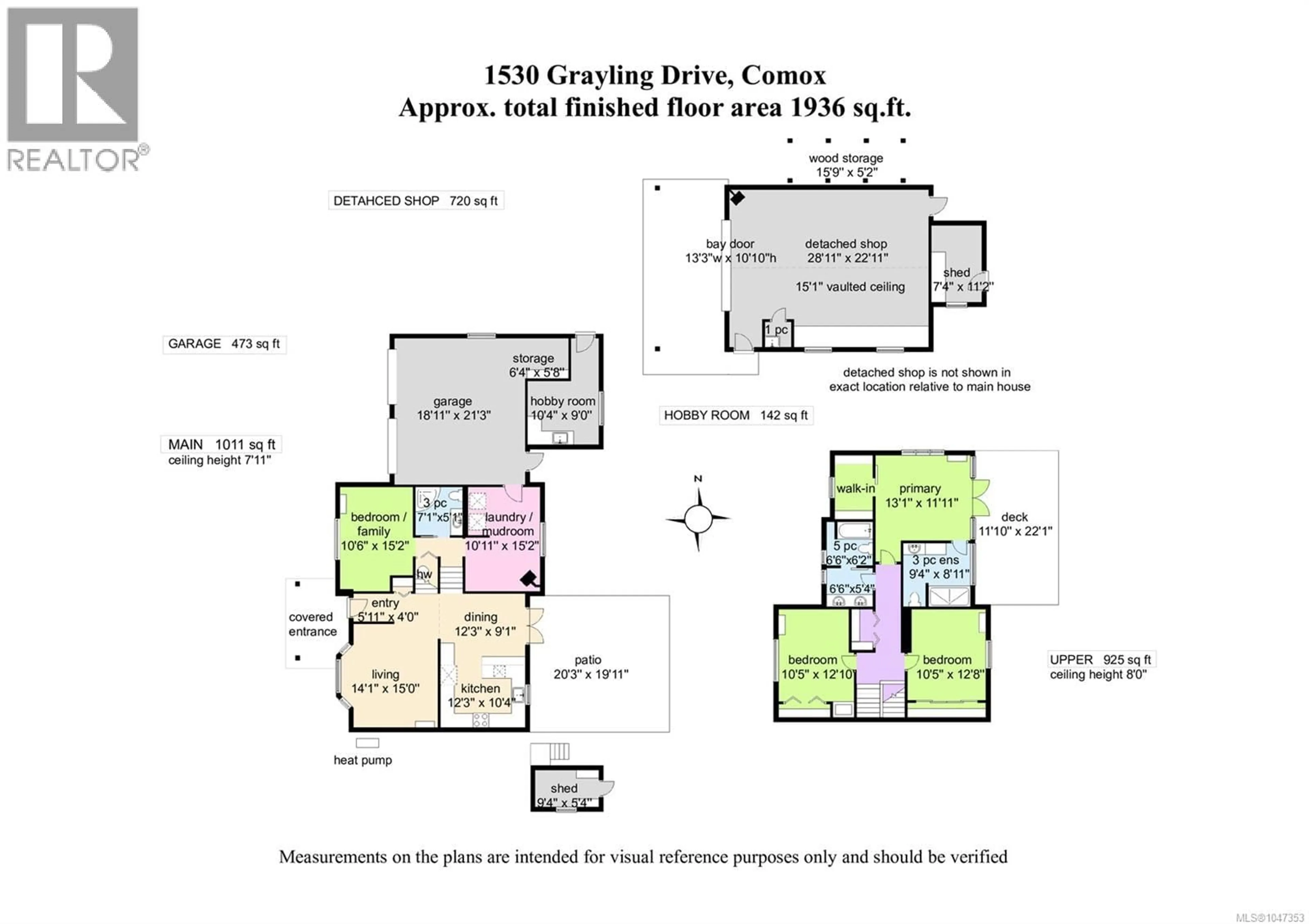 Floor plan for 1530 GRAYLING DRIVE, Comox British Columbia V9M3Z7