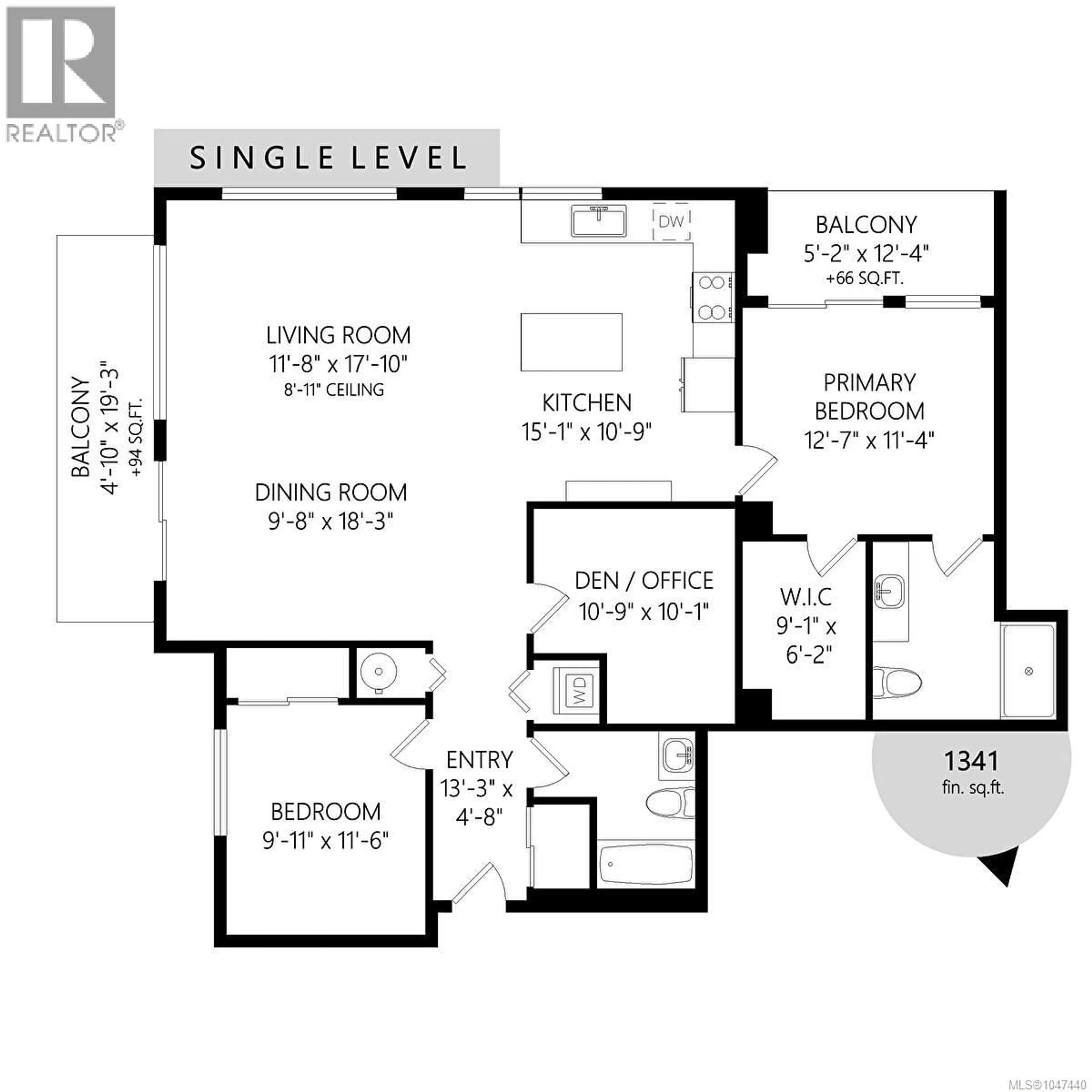 Floor plan for 401 - 842 ORONO AVENUE, Langford British Columbia V9B2T8