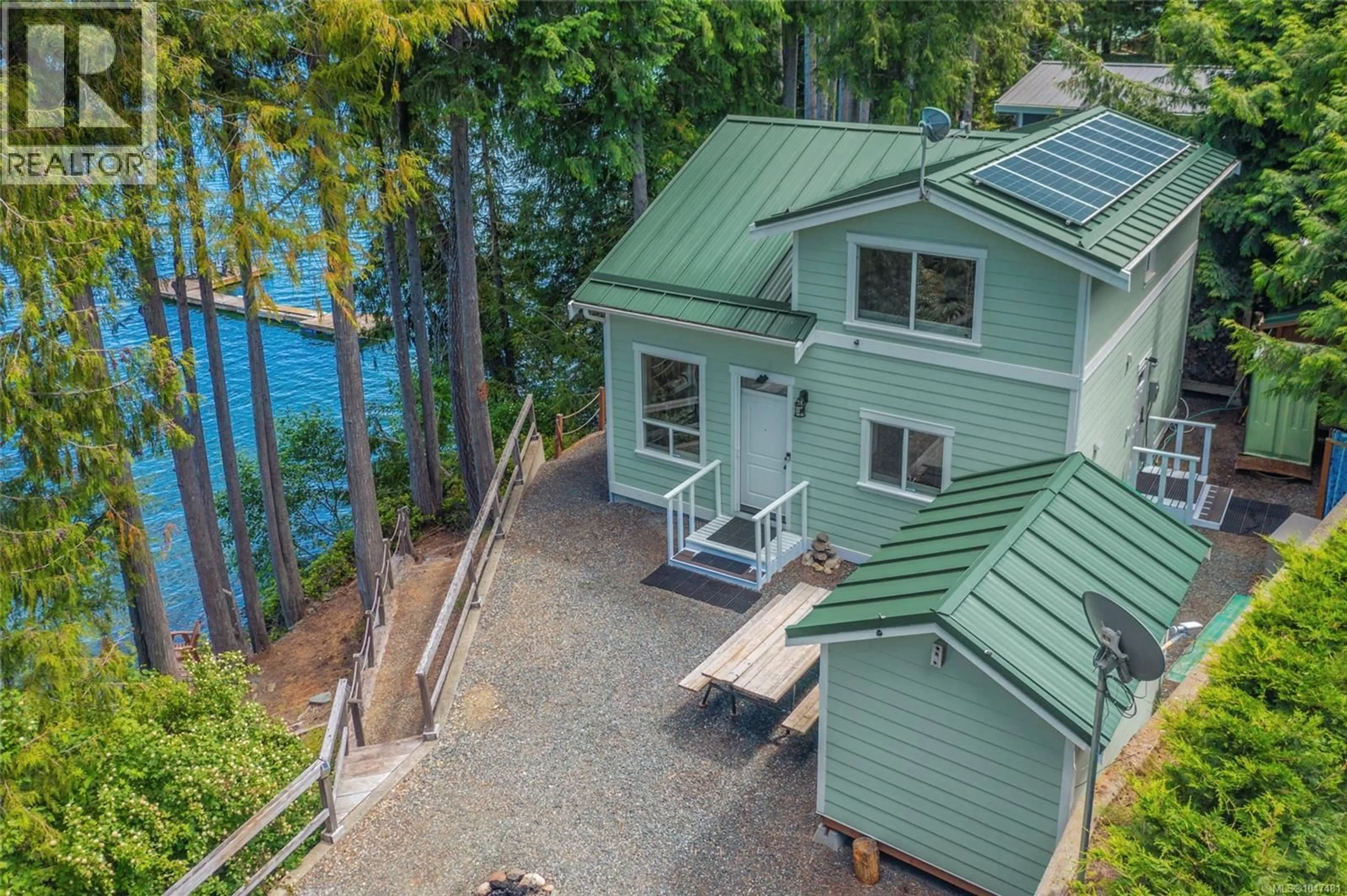 A pic from outside/outdoor area/front of a property/back of a property/a pic from drone, water/lake/river/ocean view for 2270 SOUTH LAKE ROAD, Qualicum Beach British Columbia V9K2L7