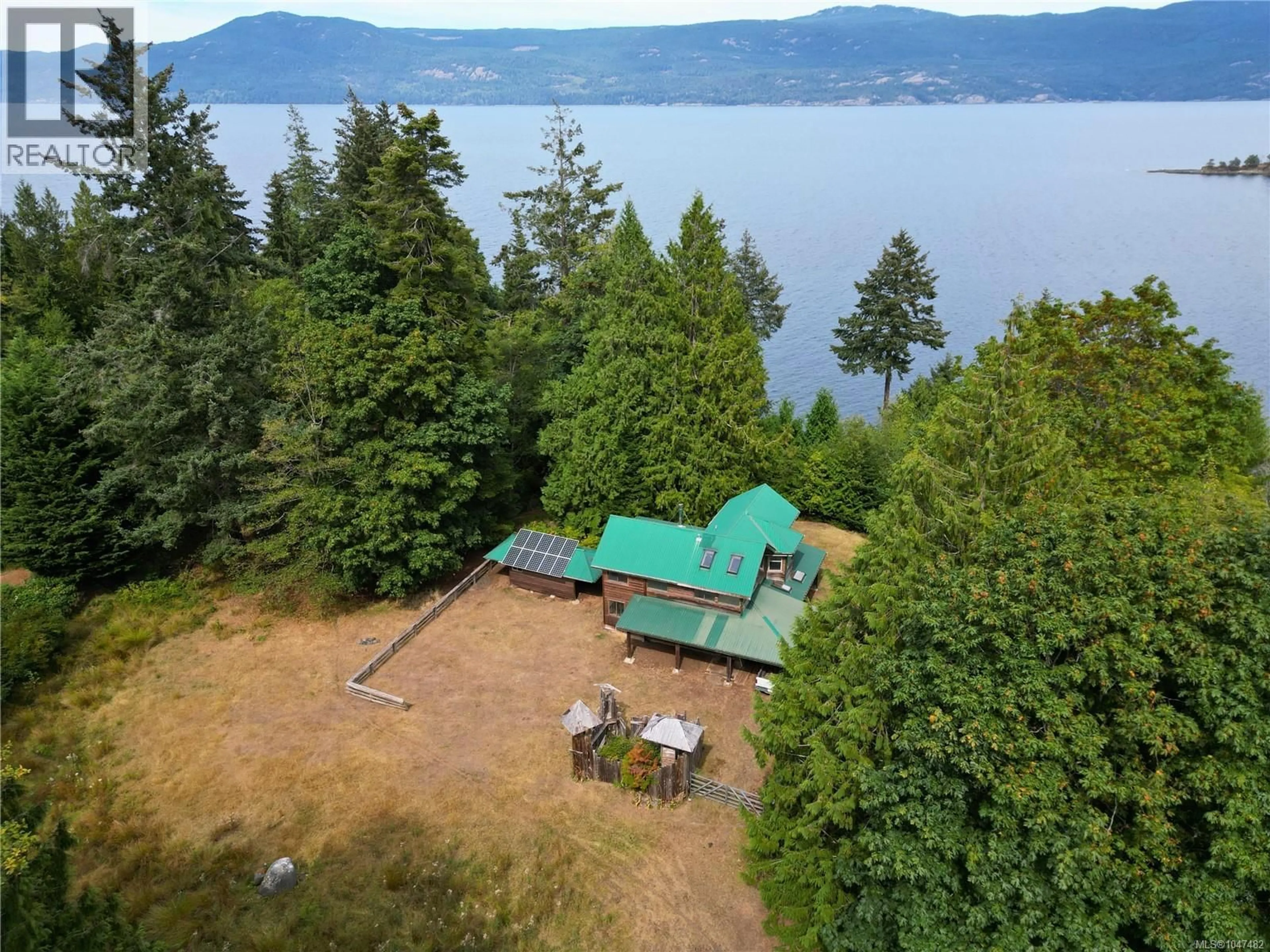 A pic from outside/outdoor area/front of a property/back of a property/a pic from drone, water/lake/river/ocean view for 9 MINE ROAD, Lasqueti Island British Columbia V0R2J0
