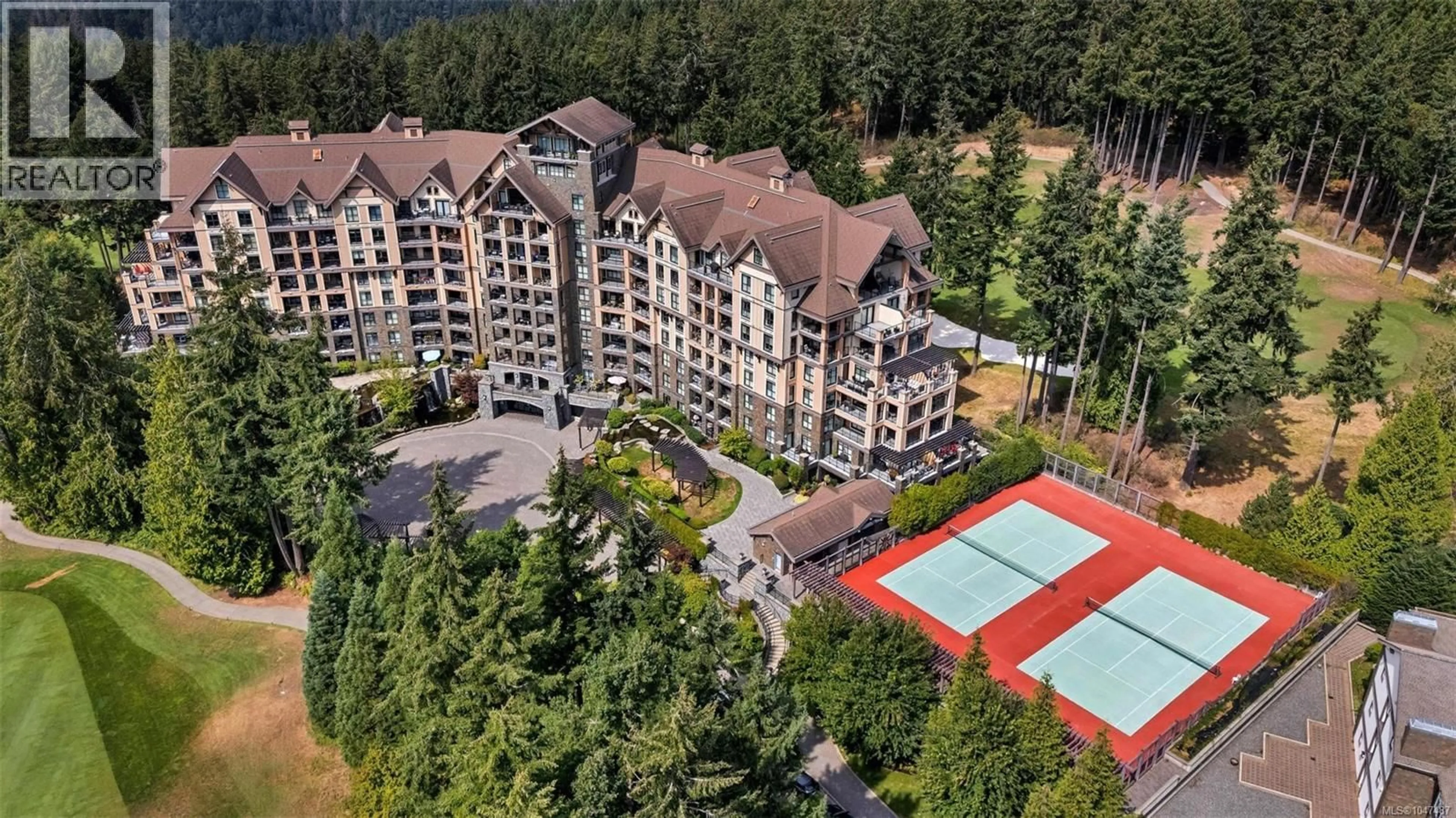 A pic from outside/outdoor area/front of a property/back of a property/a pic from drone, mountain view for 720 - 1400 LYNBURNE PLACE, Langford British Columbia V9B0A4