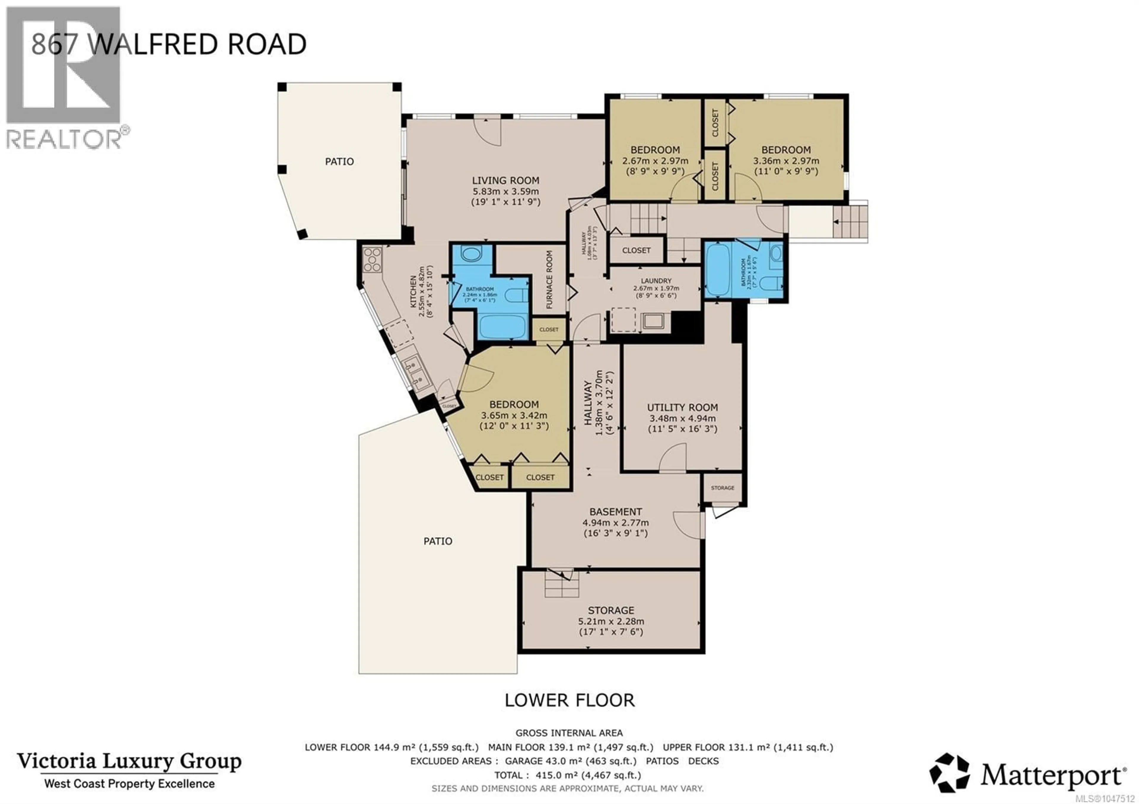 Floor plan for 867 WALFRED ROAD, Langford British Columbia V9C2P1