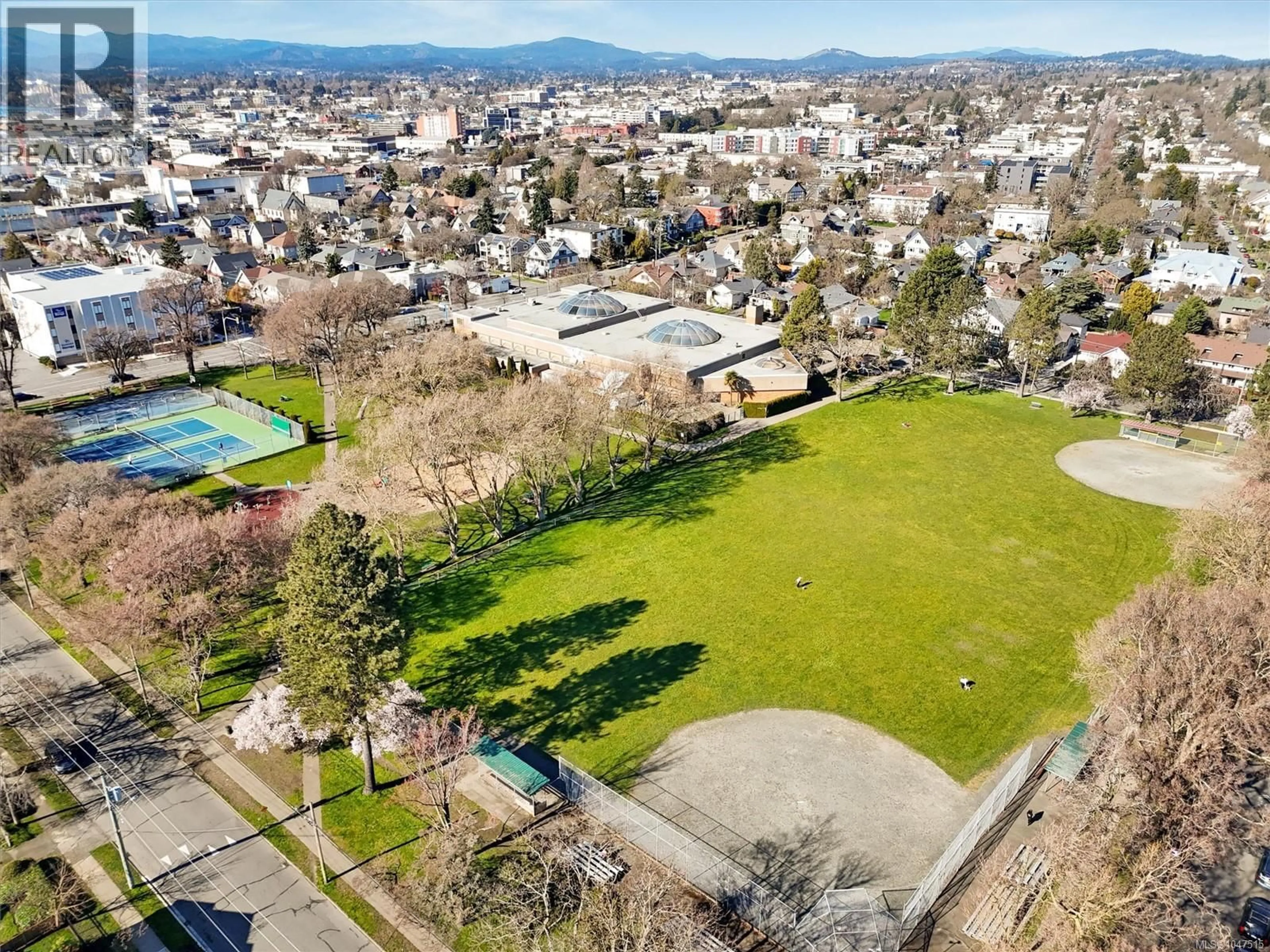 A pic from outside/outdoor area/front of a property/back of a property/a pic from drone, mountain view for 213 - 909 PEMBROKE STREET, Victoria British Columbia V8T4Z5
