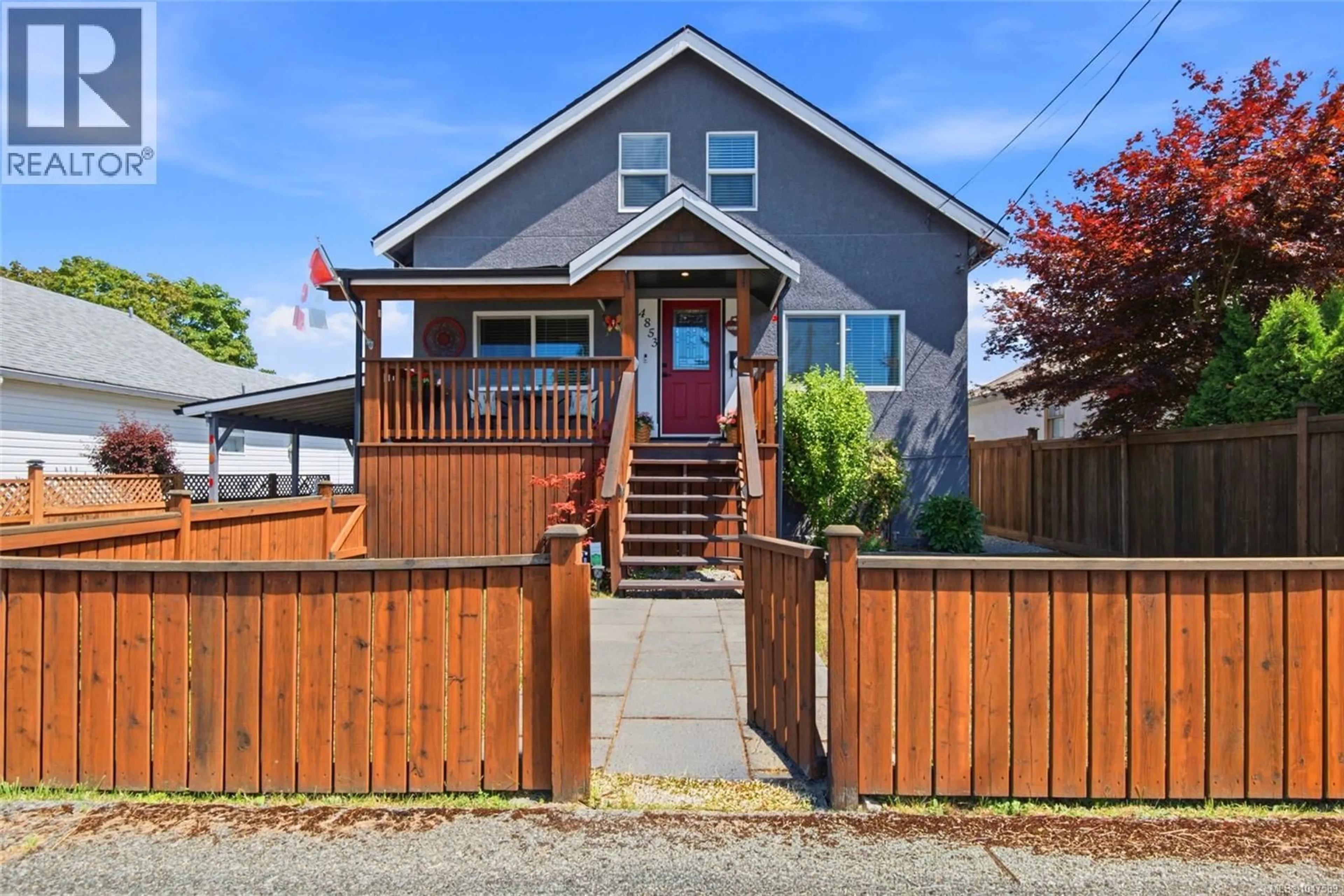 Home with vinyl exterior material, street for 4853 GERTRUDE STREET, Port Alberni British Columbia V9Y6K6