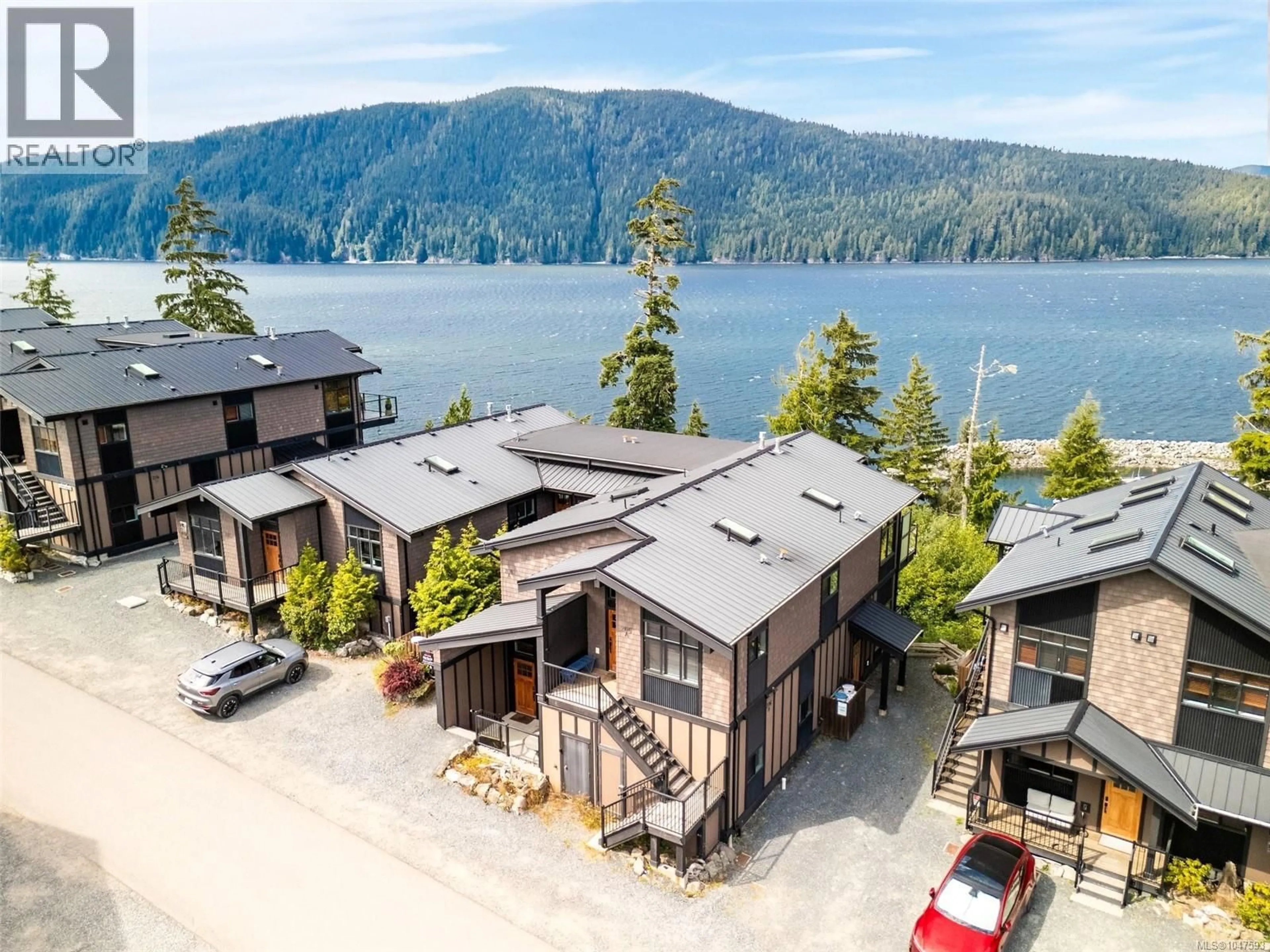 A pic from outside/outdoor area/front of a property/back of a property/a pic from drone, water/lake/river/ocean view for 208B - 6596 BAIRD ROAD, Port Renfrew British Columbia V0S1K0