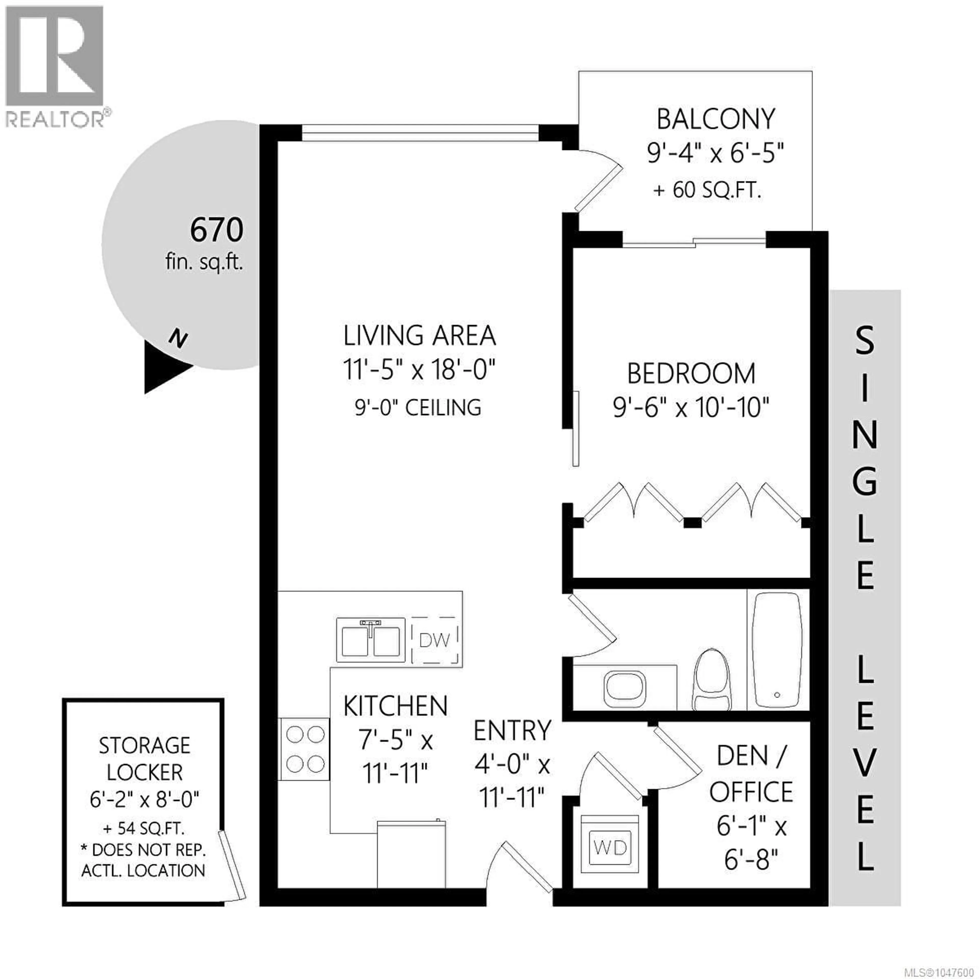 Floor plan for 405 - 916 LYALL STREET, Esquimalt British Columbia V9A5E6
