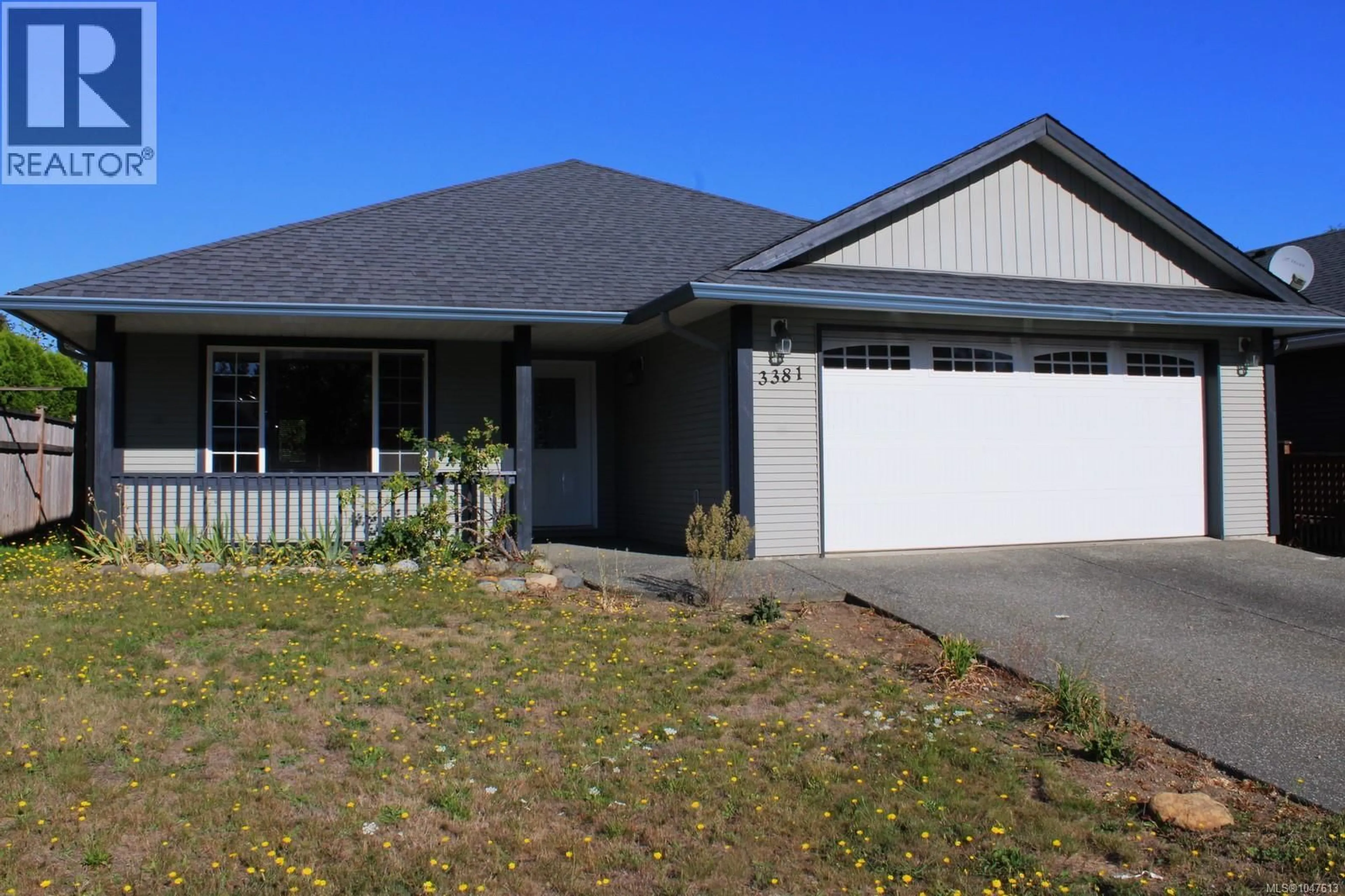 Home with vinyl exterior material, street for 3381 CONISTON CRESCENT, Cumberland British Columbia V0R1S0