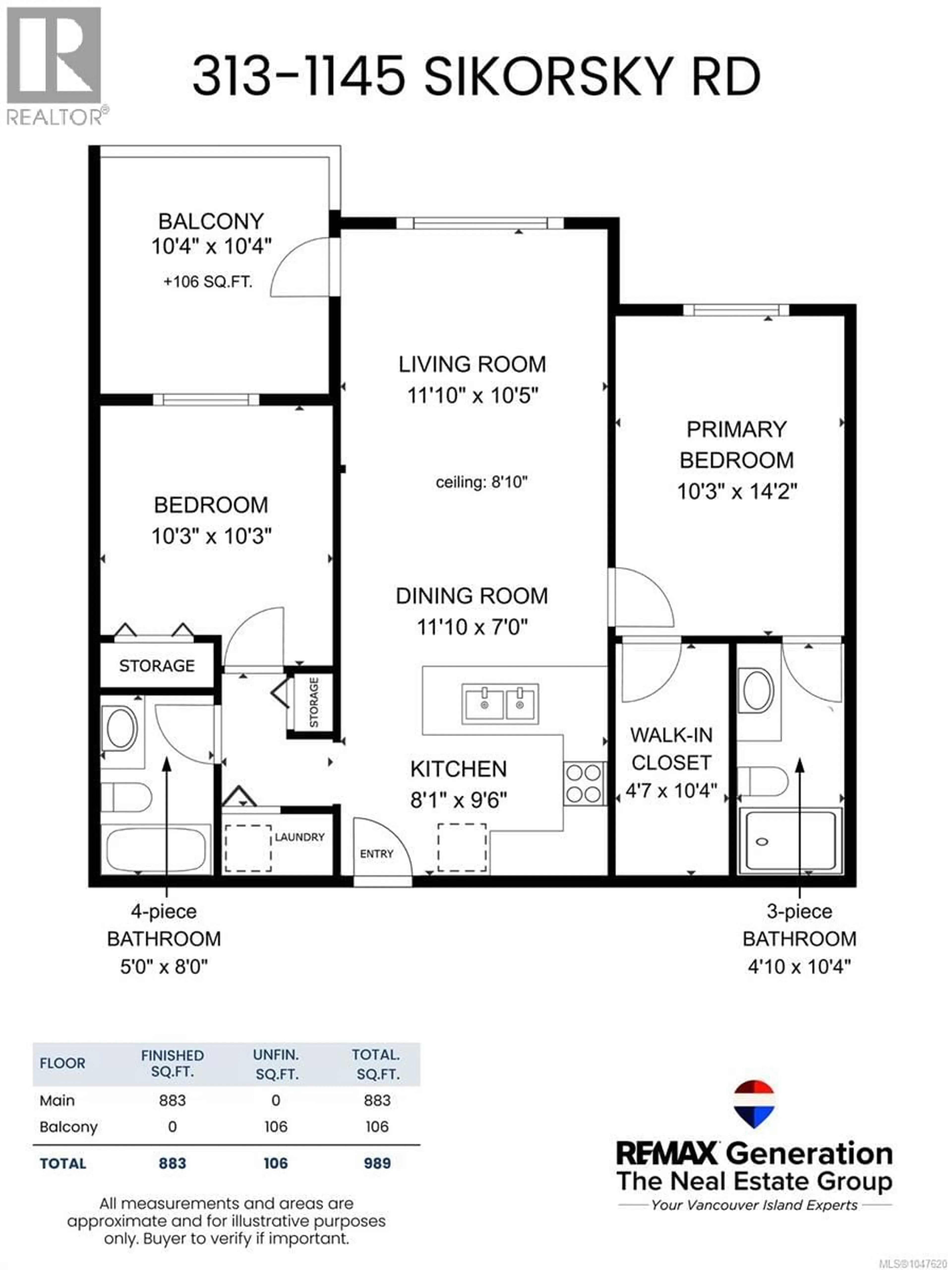 Floor plan for 313 - 1145 SIKORSKY ROAD, Langford British Columbia V9B0M8