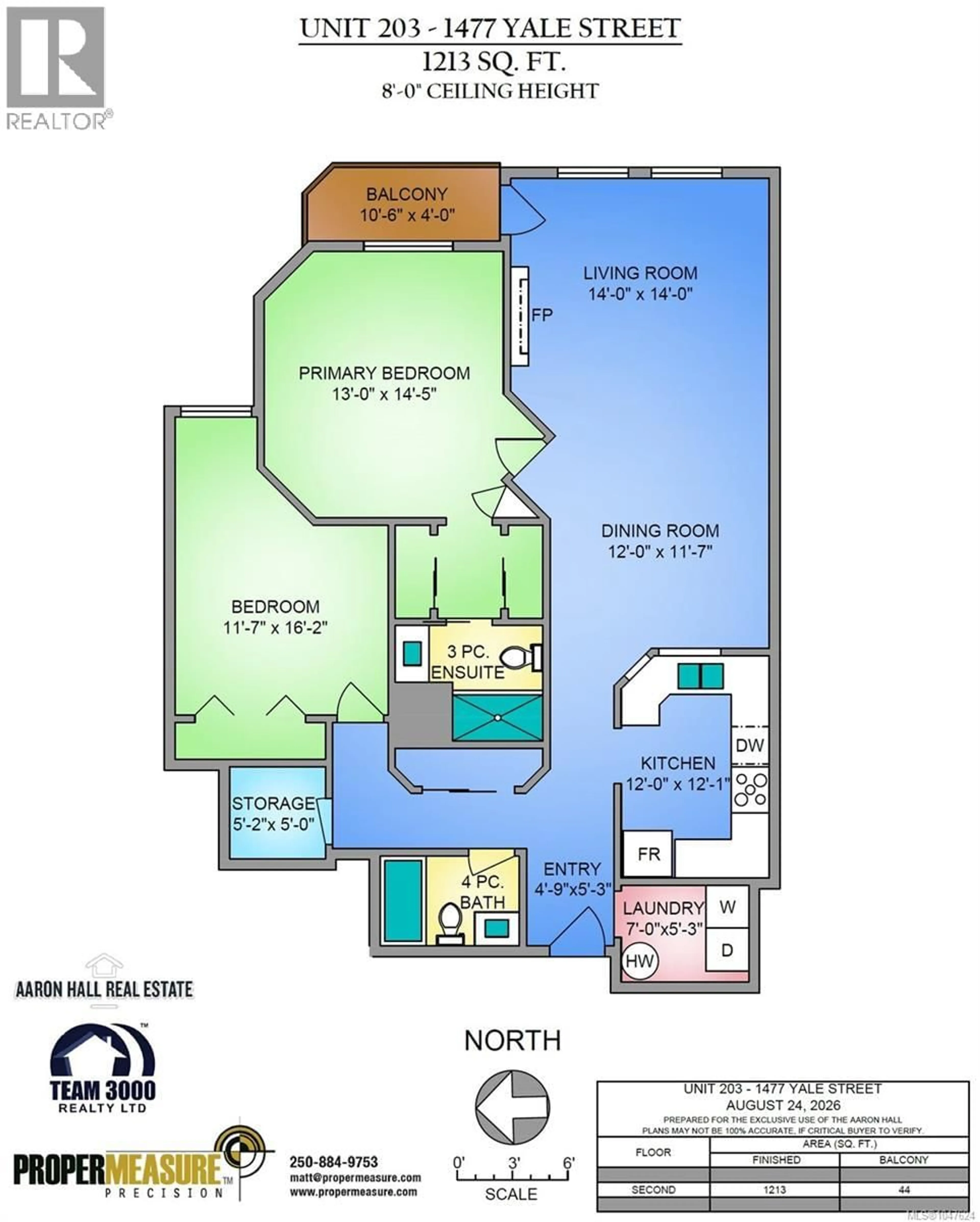 Floor plan for 203 - 1477 YALE STREET, Oak Bay British Columbia V8S4R3