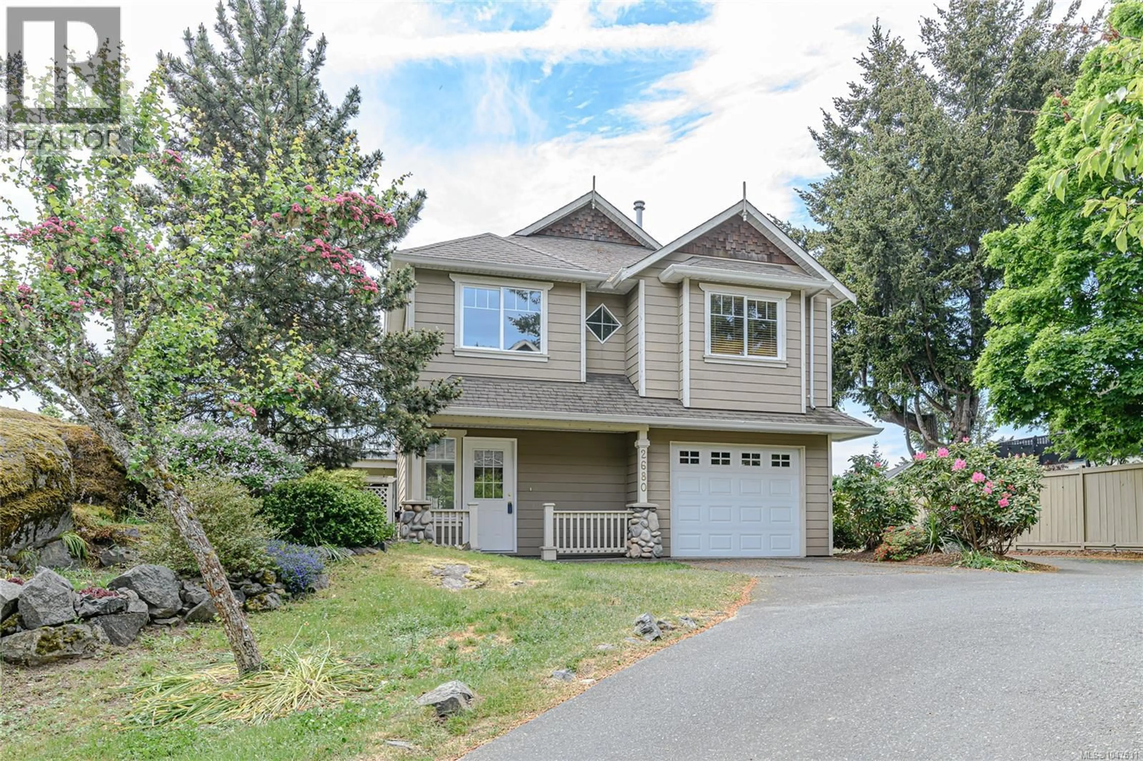 Home with vinyl exterior material, street for 2680 MILLPOND TERRACE, Langford British Columbia V9B6A4