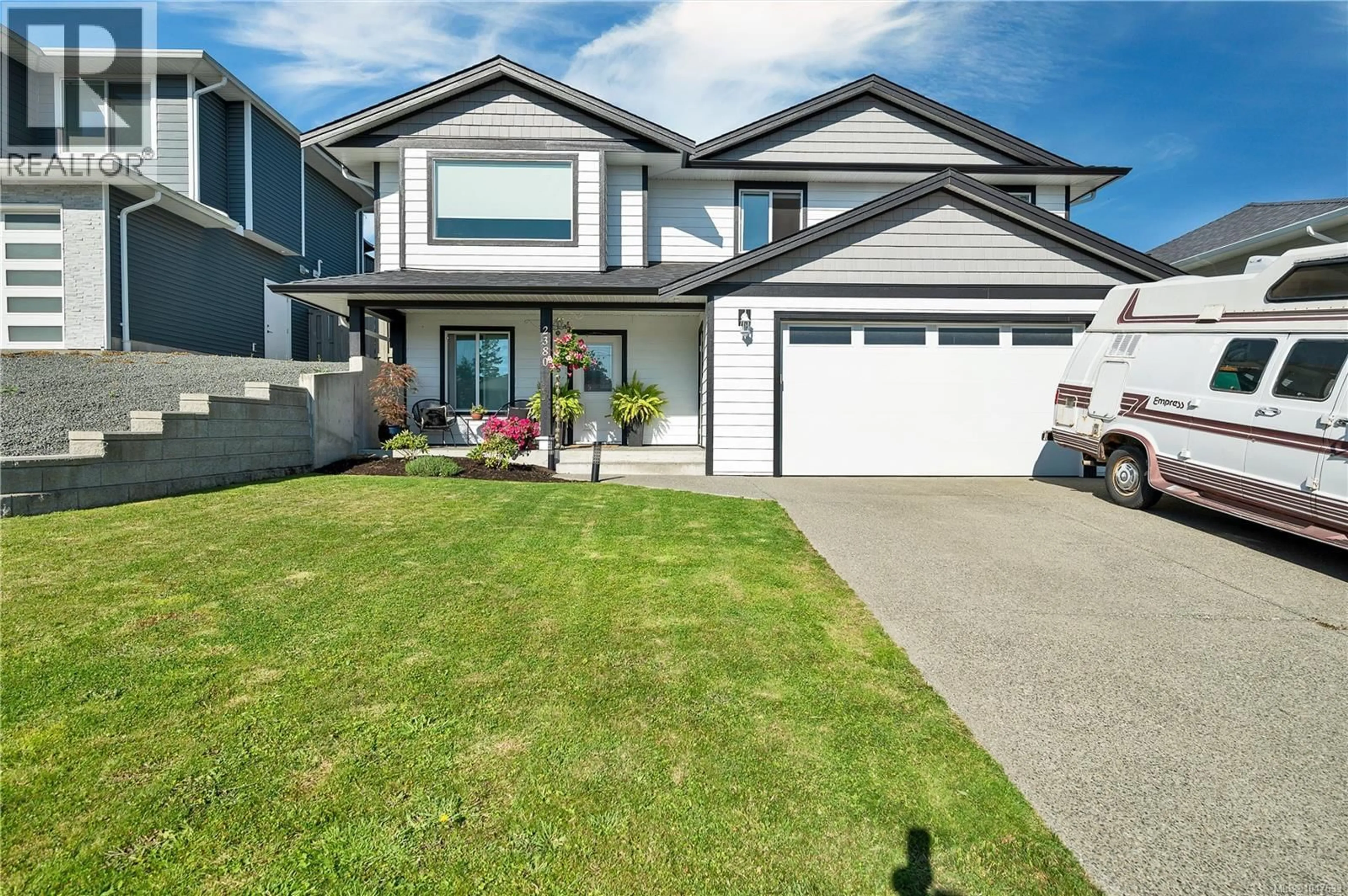 Home with vinyl exterior material, street for 2380 PENFIELD ROAD, Campbell River British Columbia V9W0E6
