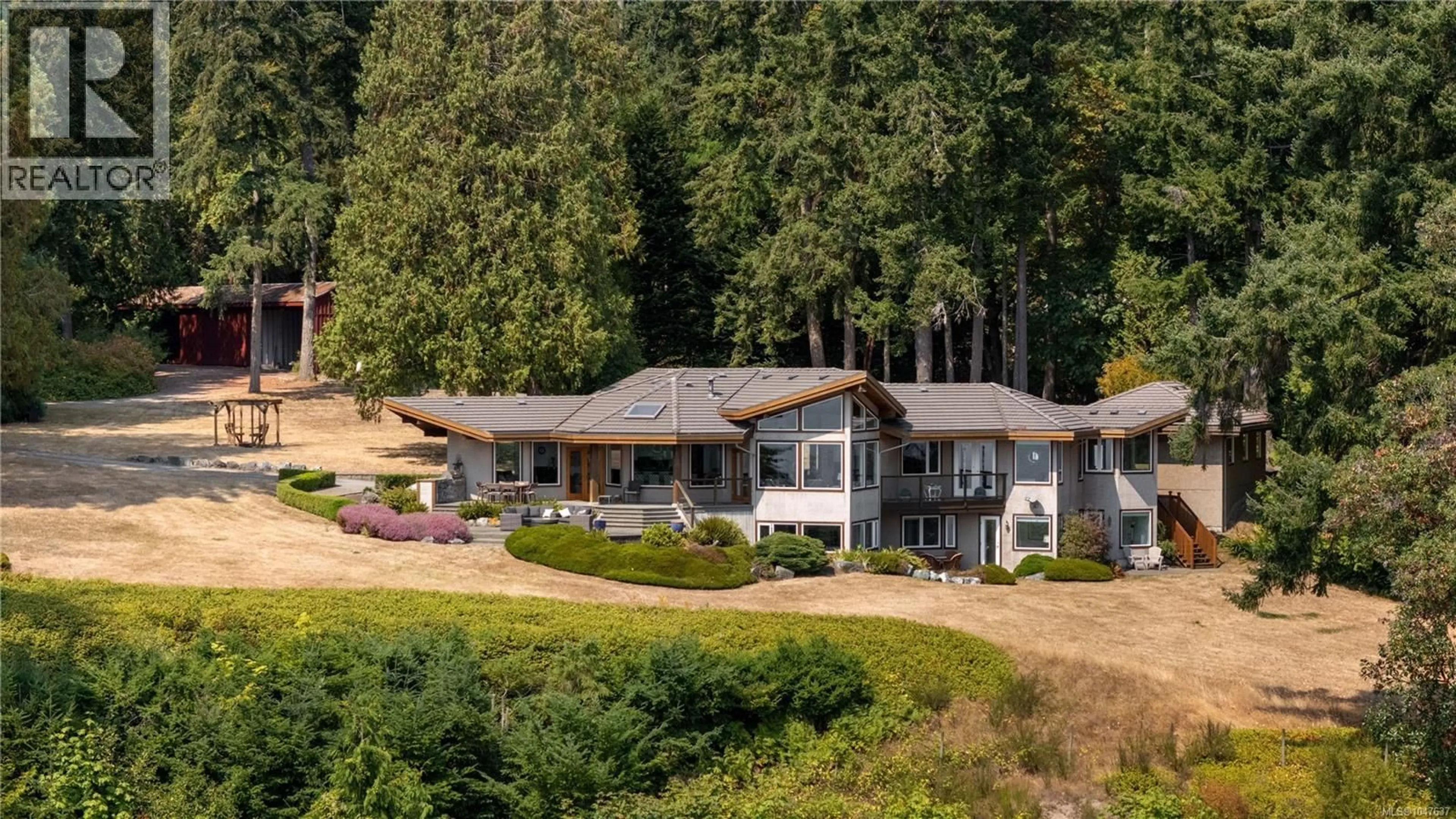 A pic from outside/outdoor area/front of a property/back of a property/a pic from drone, mountain view for 466 MEREDITH ROAD, Mill Bay British Columbia V0R2P3
