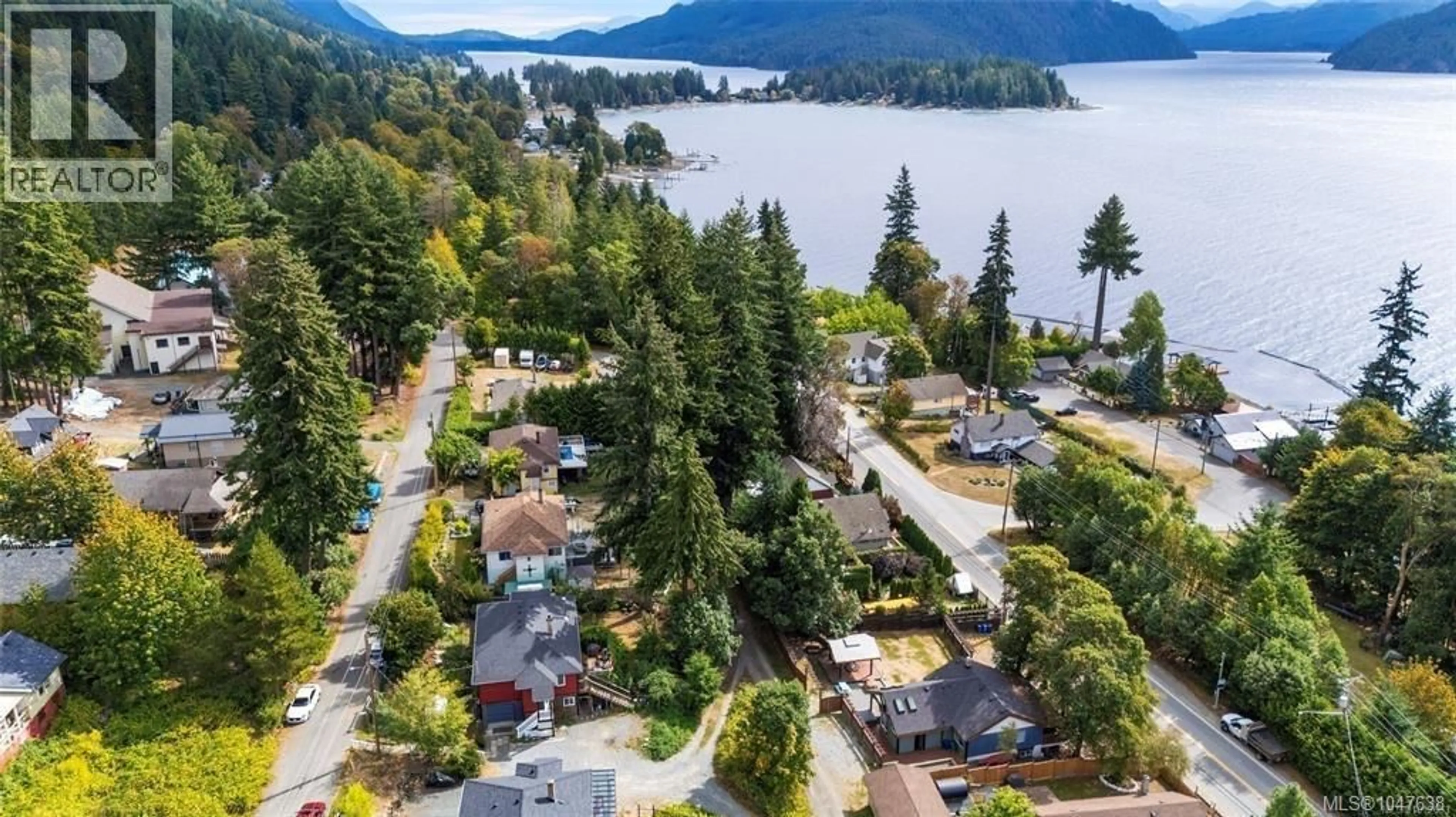 A pic from outside/outdoor area/front of a property/back of a property/a pic from drone, water/lake/river/ocean view for 10664 CEDAR DRIVE, Youbou British Columbia V0R3E1