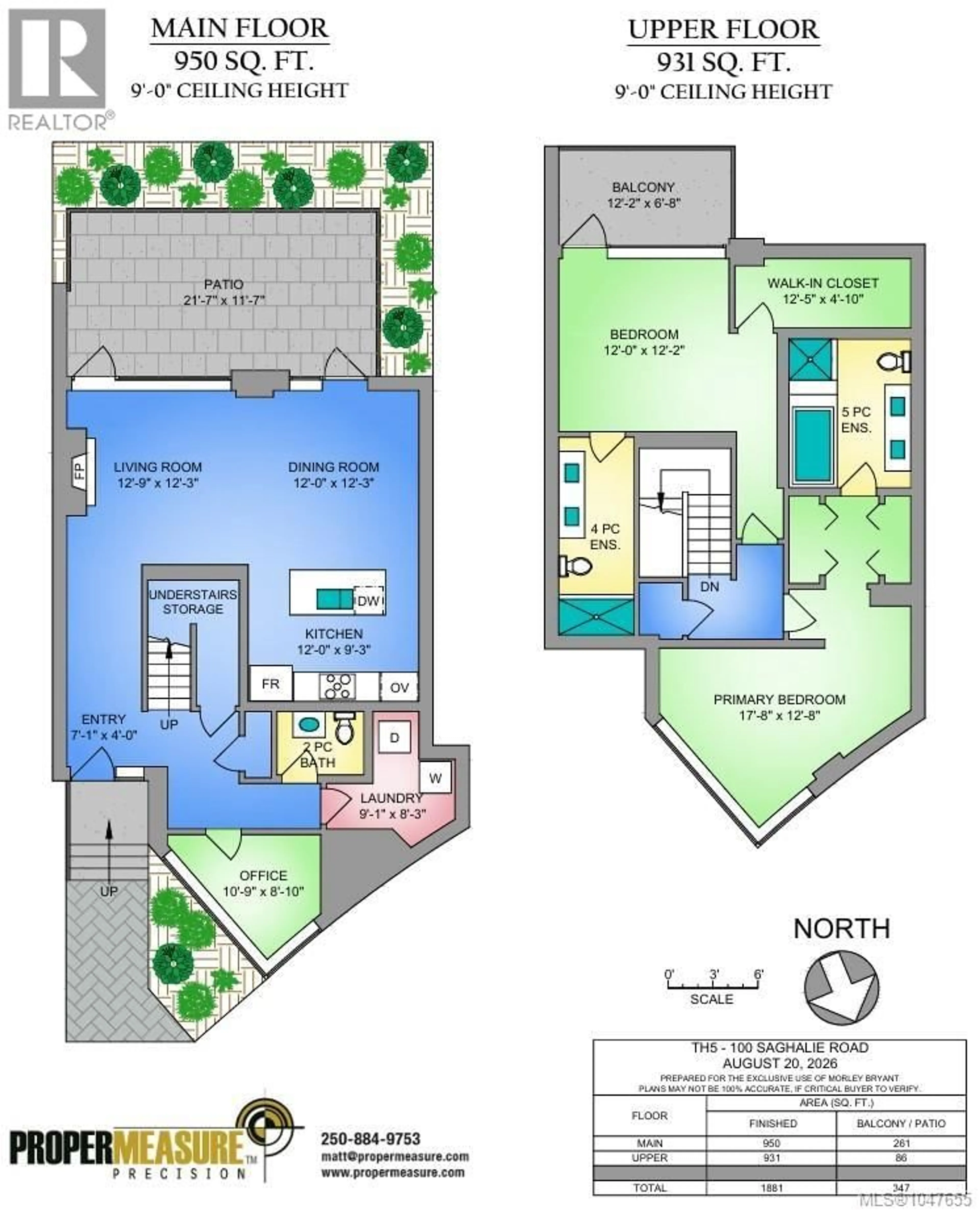 Floor plan for TH5 - 100 SAGHALIE AVENUE, Victoria British Columbia V9A0A1