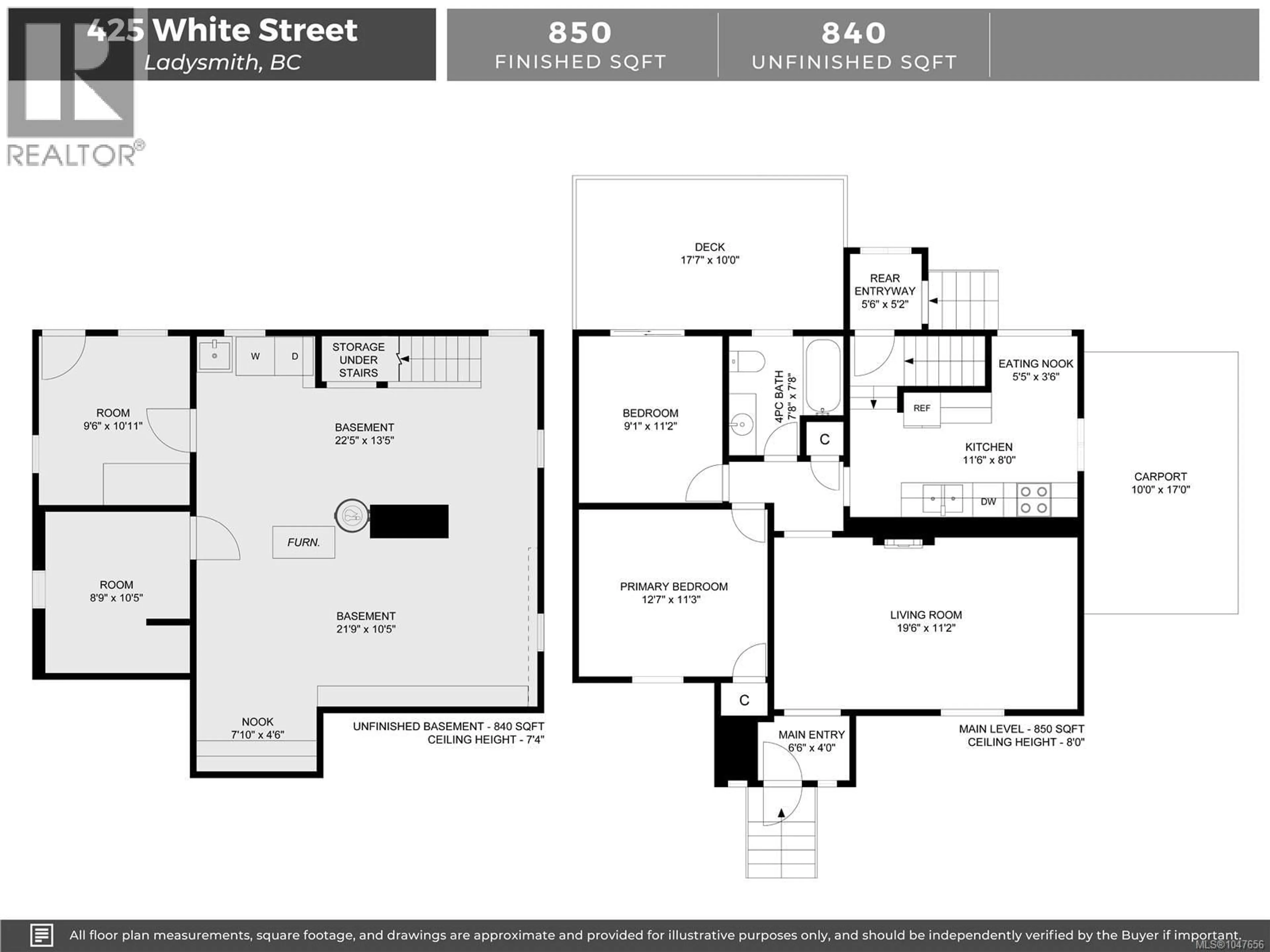Floor plan for 425 WHITE STREET, Ladysmith British Columbia V9G1T4