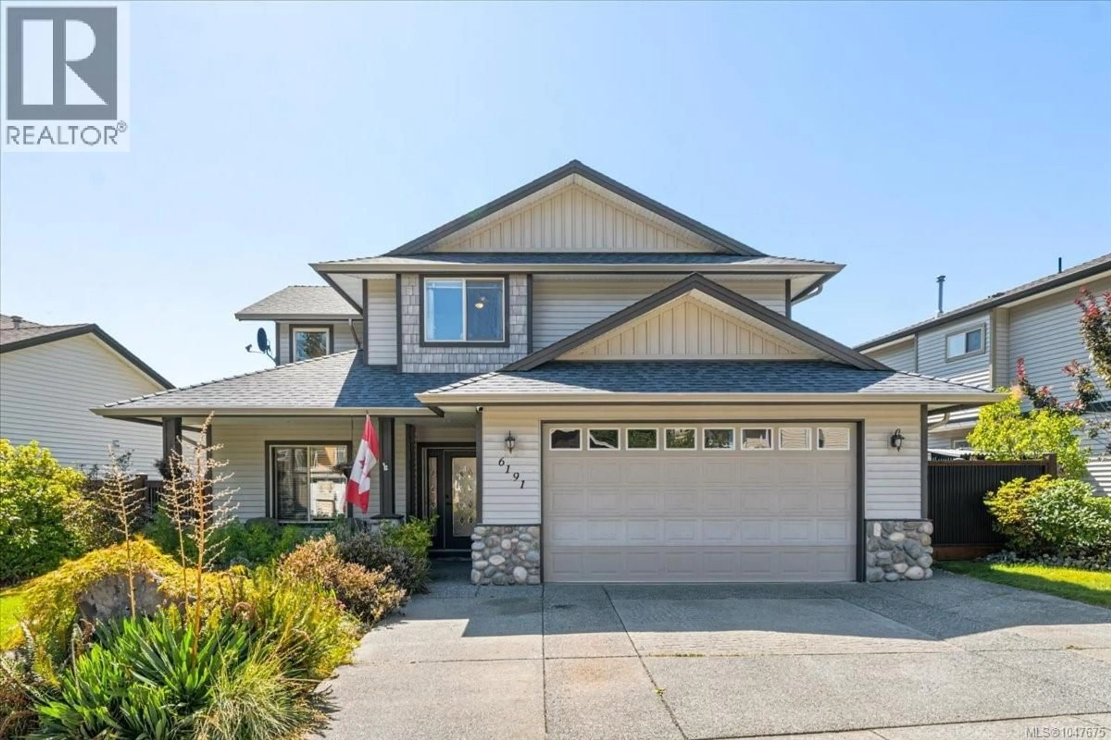 Home with vinyl exterior material, street for 6191 GARSIDE ROAD, Nanaimo British Columbia V9T6H9