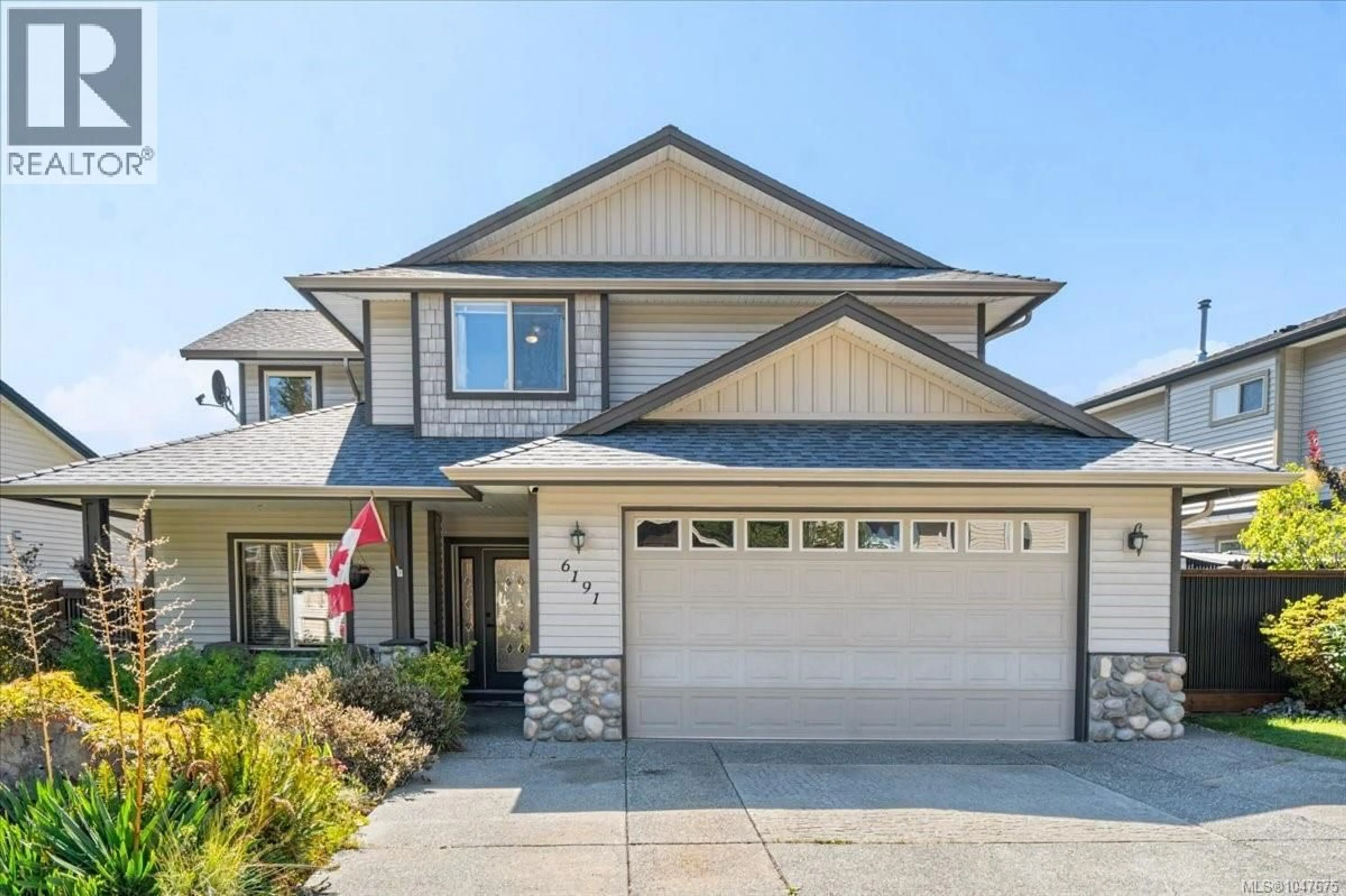 Home with vinyl exterior material, street for 6191 GARSIDE ROAD, Nanaimo British Columbia V9T6H9