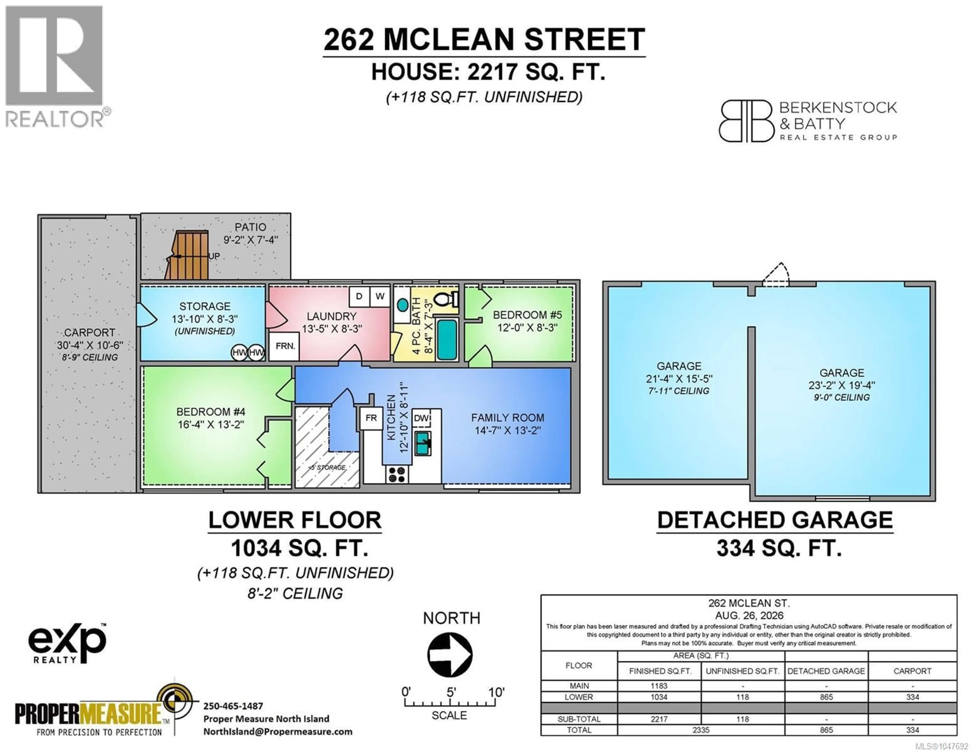 Floor plan for 262 MCLEAN STREET, Campbell River British Columbia V9W2M5