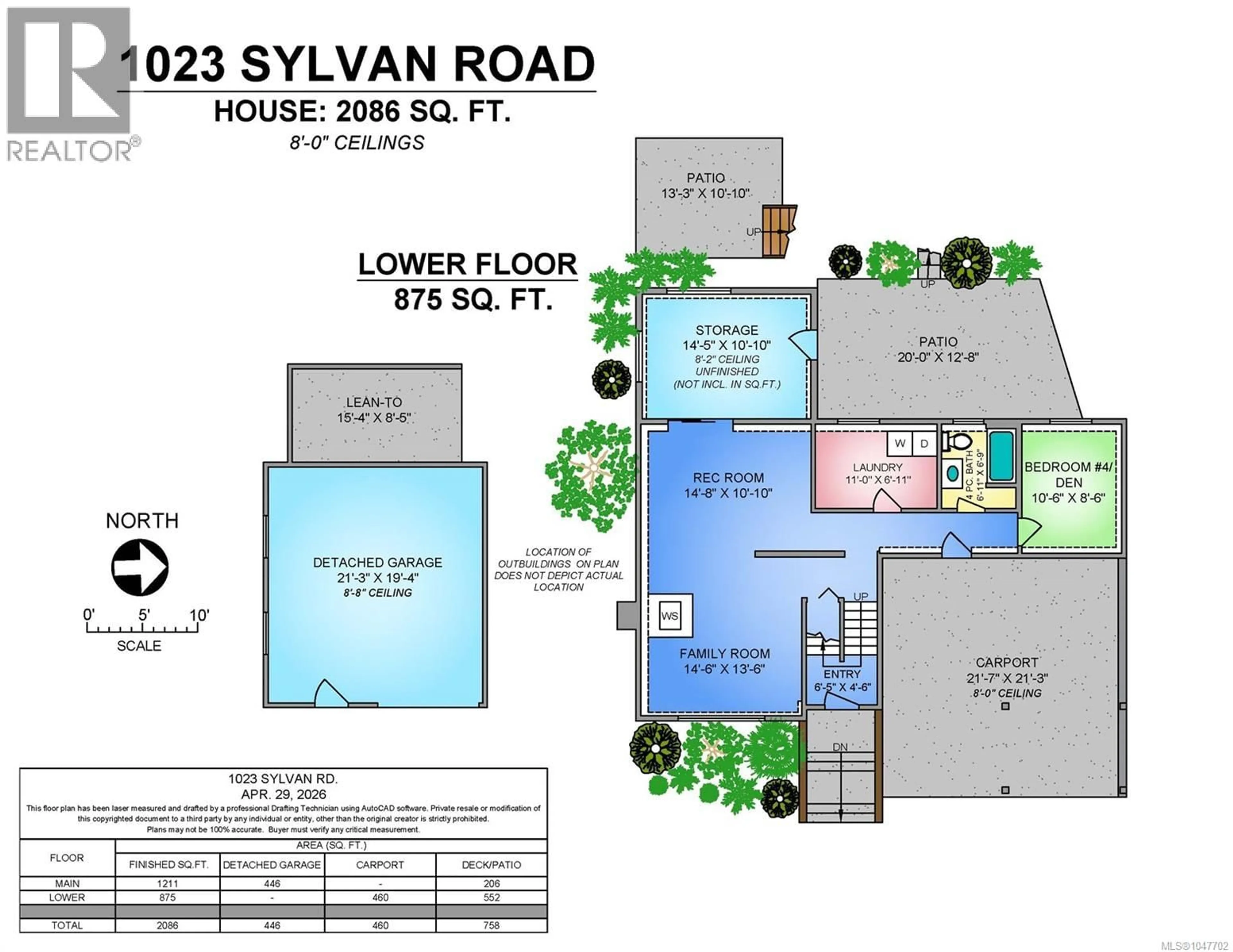 Floor plan for 1023 SYLVAN ROAD, Comox British Columbia V9M3Z1