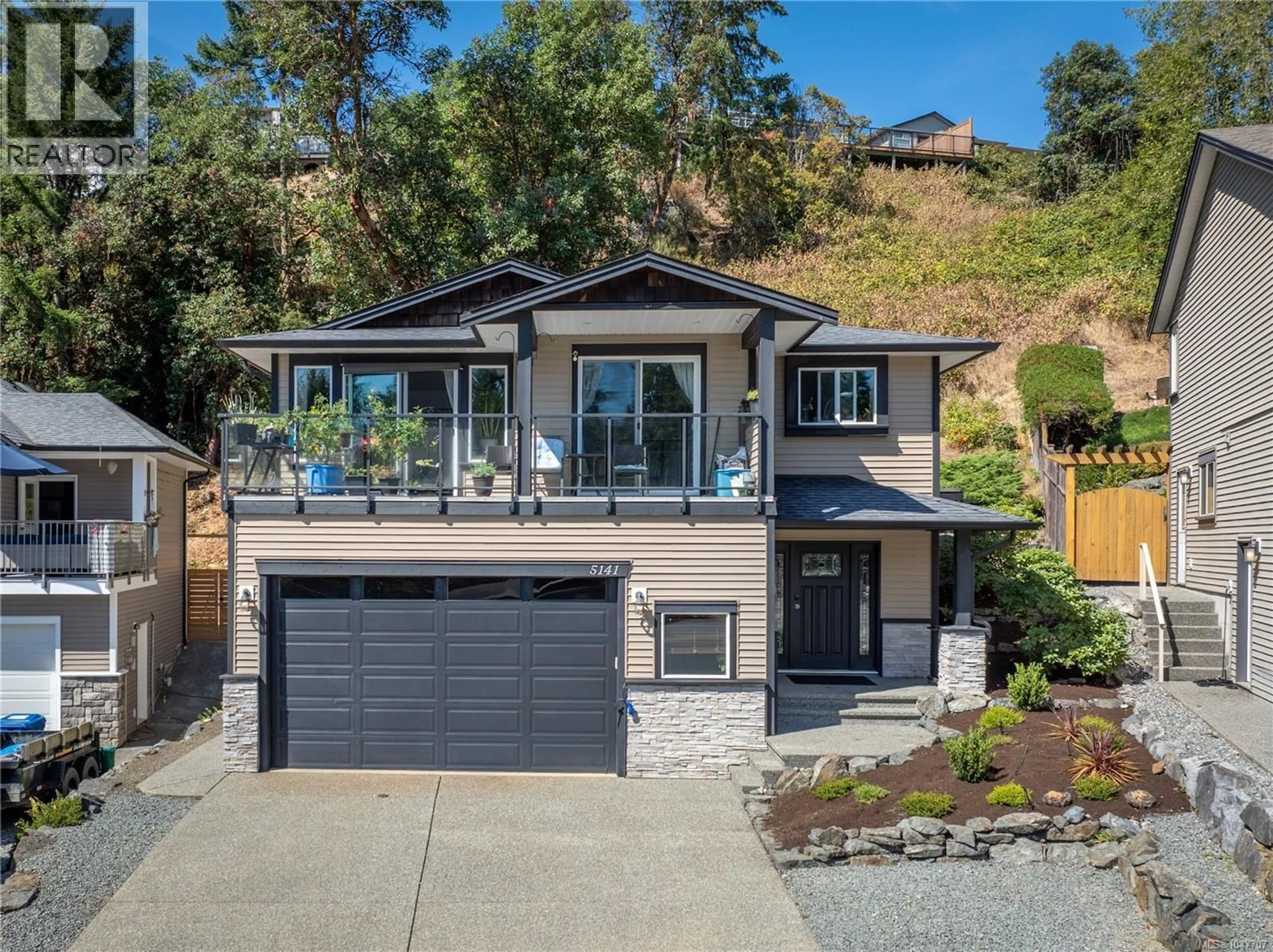 Home with brick exterior material, street for 5141 OWLSTONE PLACE, Nanaimo British Columbia V9T0B4