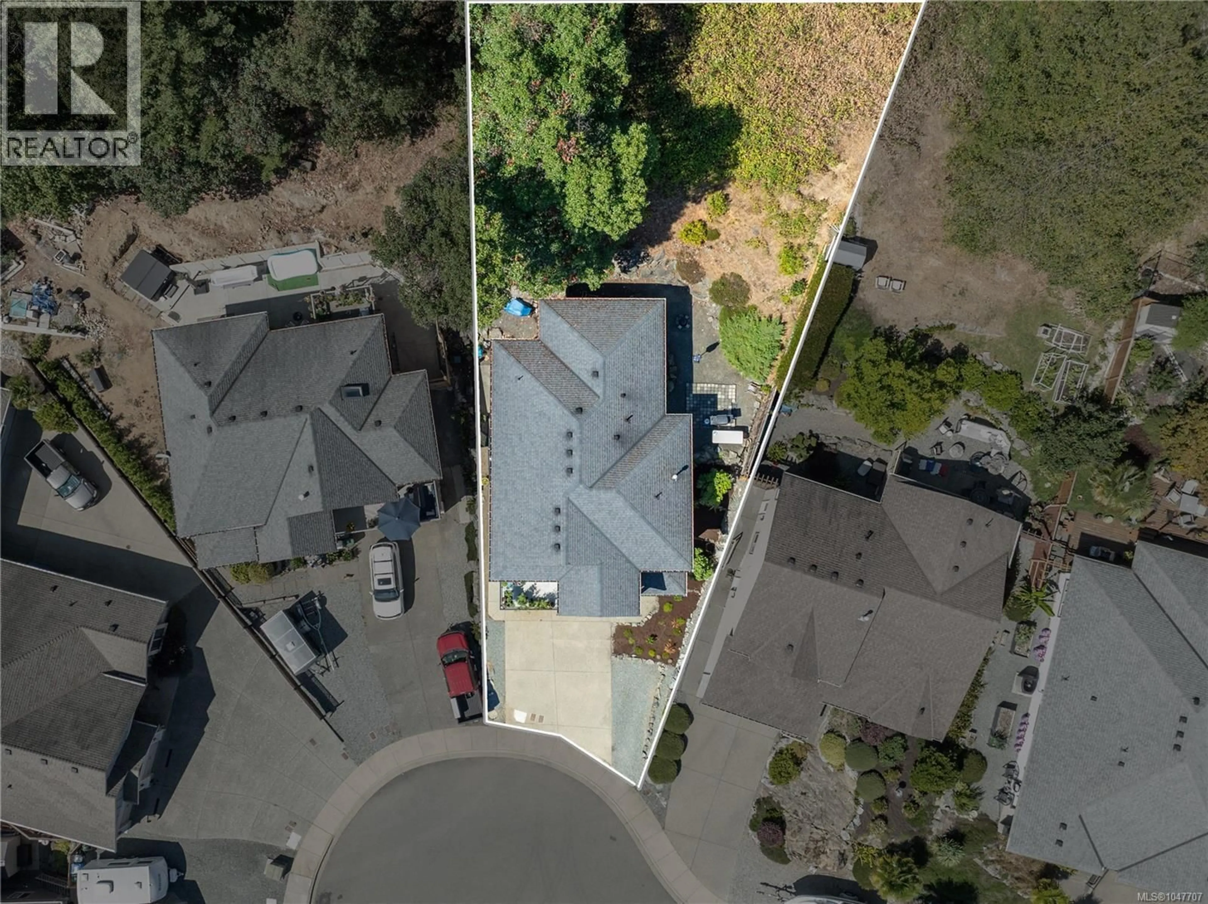 A pic from outside/outdoor area/front of a property/back of a property/a pic from drone, street for 5141 OWLSTONE PLACE, Nanaimo British Columbia V9T0B4