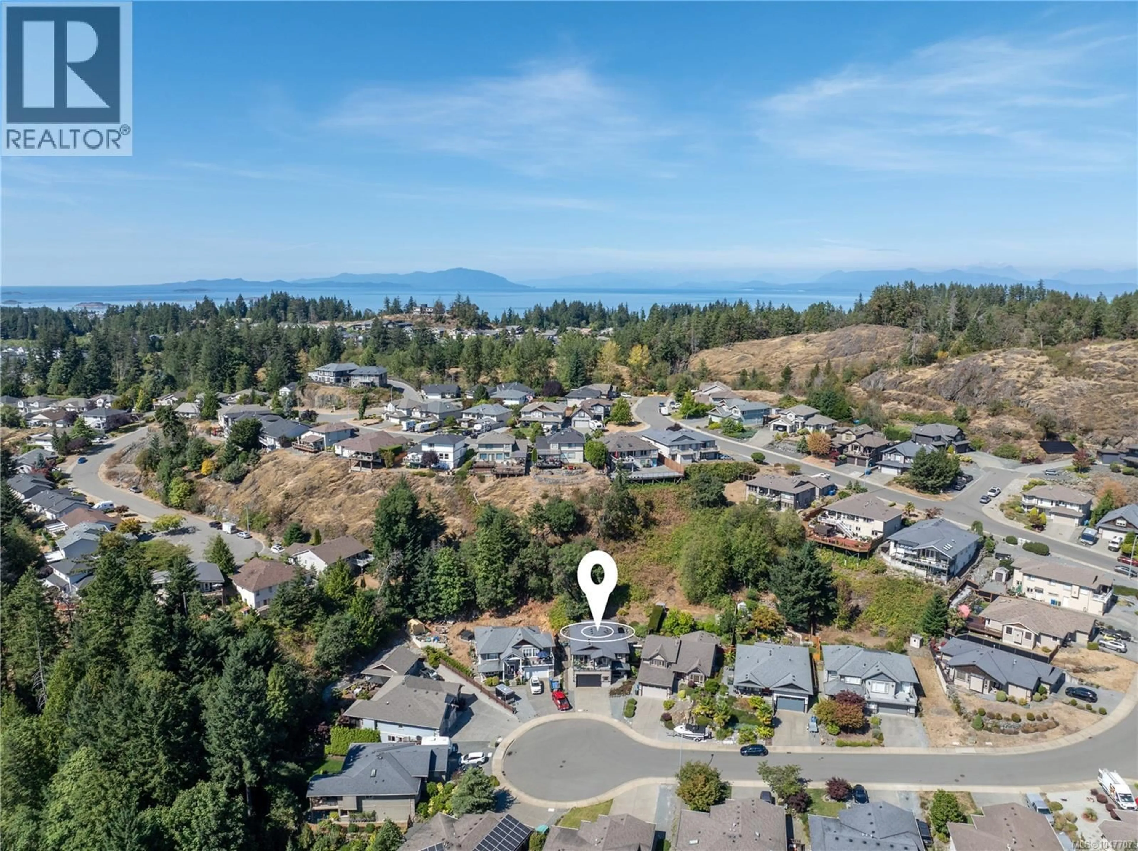 A pic from outside/outdoor area/front of a property/back of a property/a pic from drone, water/lake/river/ocean view for 5141 OWLSTONE PLACE, Nanaimo British Columbia V9T0B4