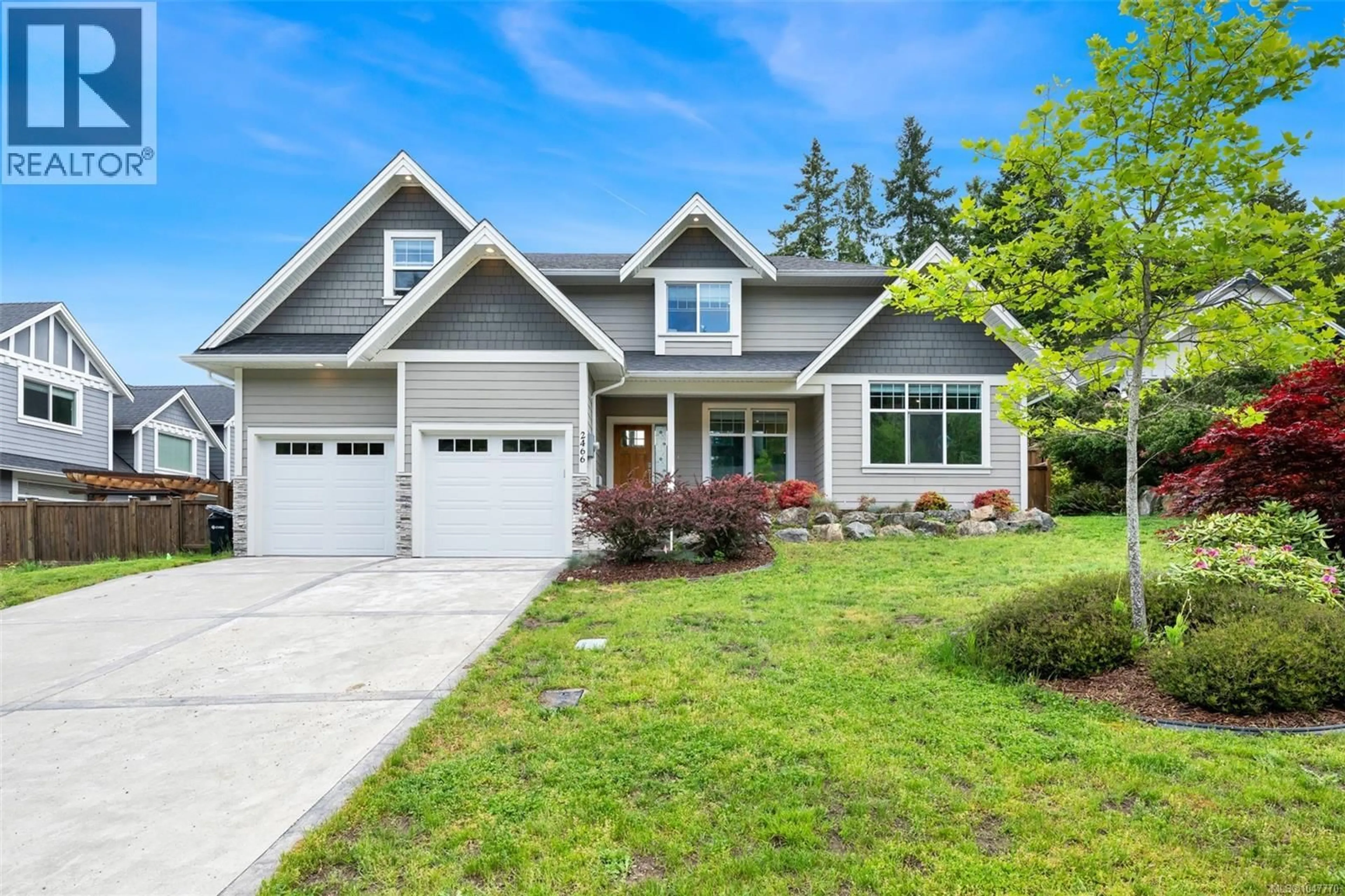 Home with vinyl exterior material, street for 2466 BLAIRGOWRIE ROAD, Mill Bay British Columbia V8H1H3