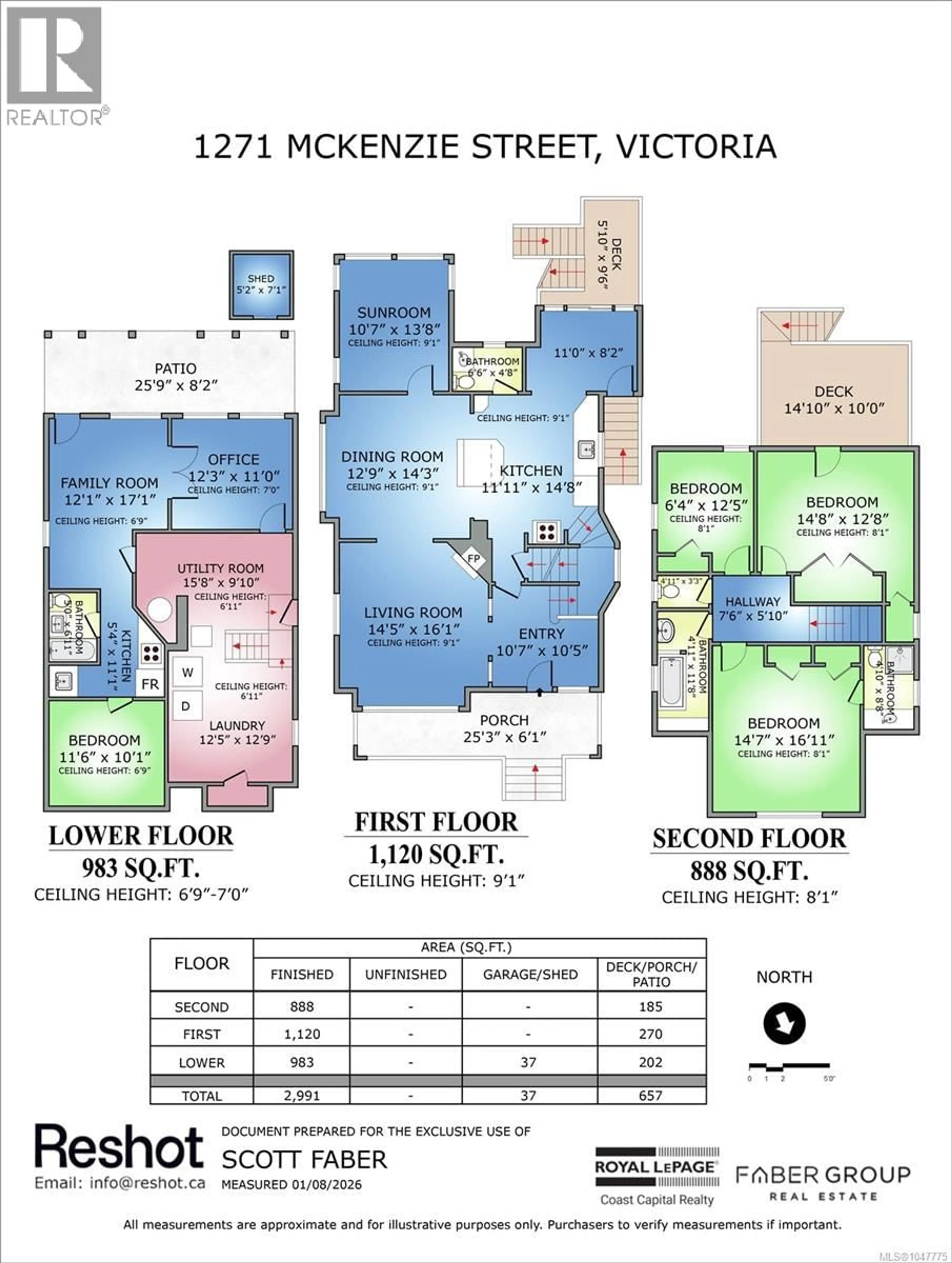 Floor plan for 1271 MCKENZIE STREET, Victoria British Columbia V8V2W6