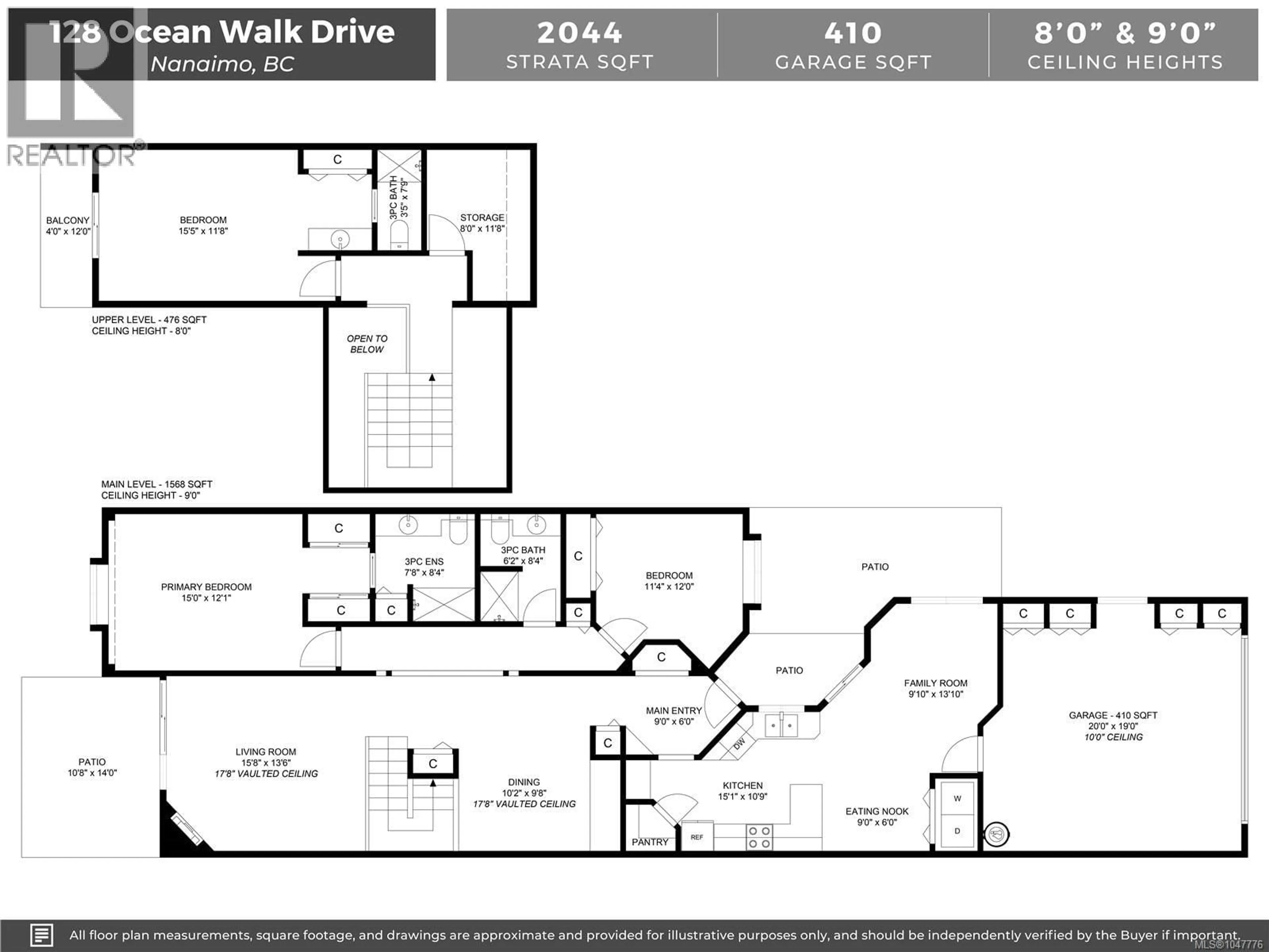 Floor plan for 128 OCEAN WALK DRIVE, Nanaimo British Columbia V9V1N2