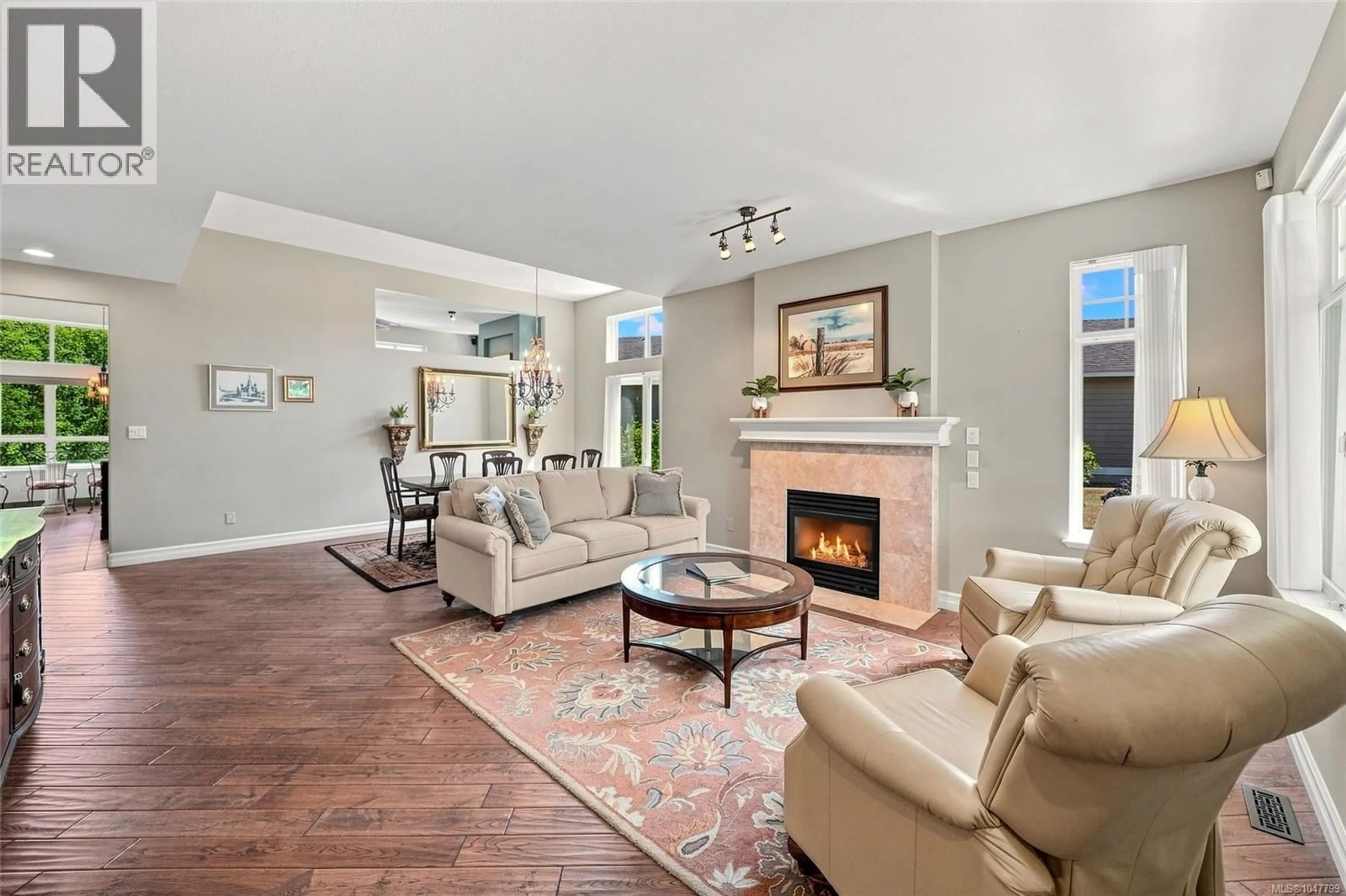 Living room with furniture, ceramic/tile floor for 1391 SATURNA DRIVE, Parksville British Columbia V9P2Y1