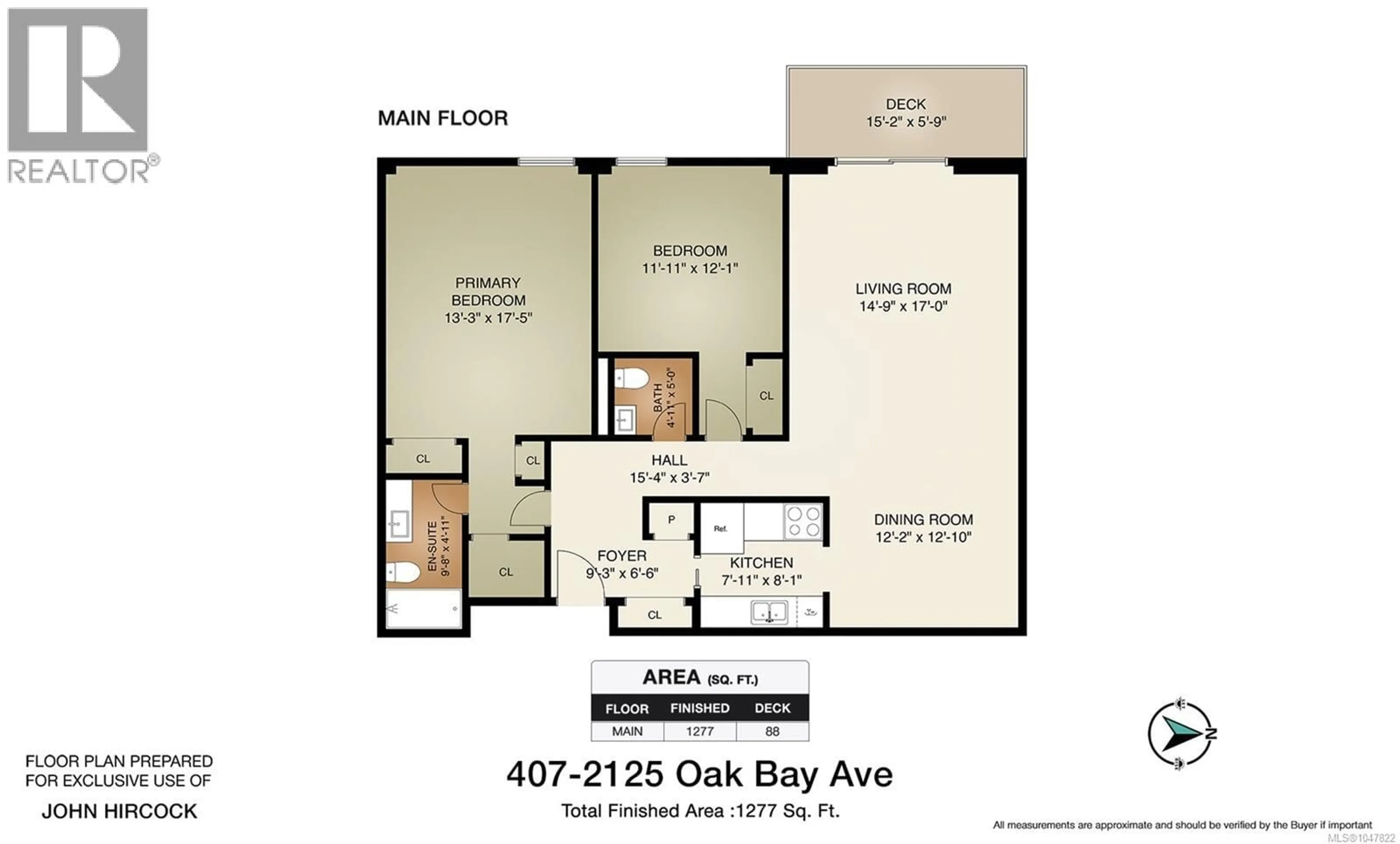 Floor plan for 407 - 2125 OAK BAY AVENUE, Oak Bay British Columbia V8R1E8