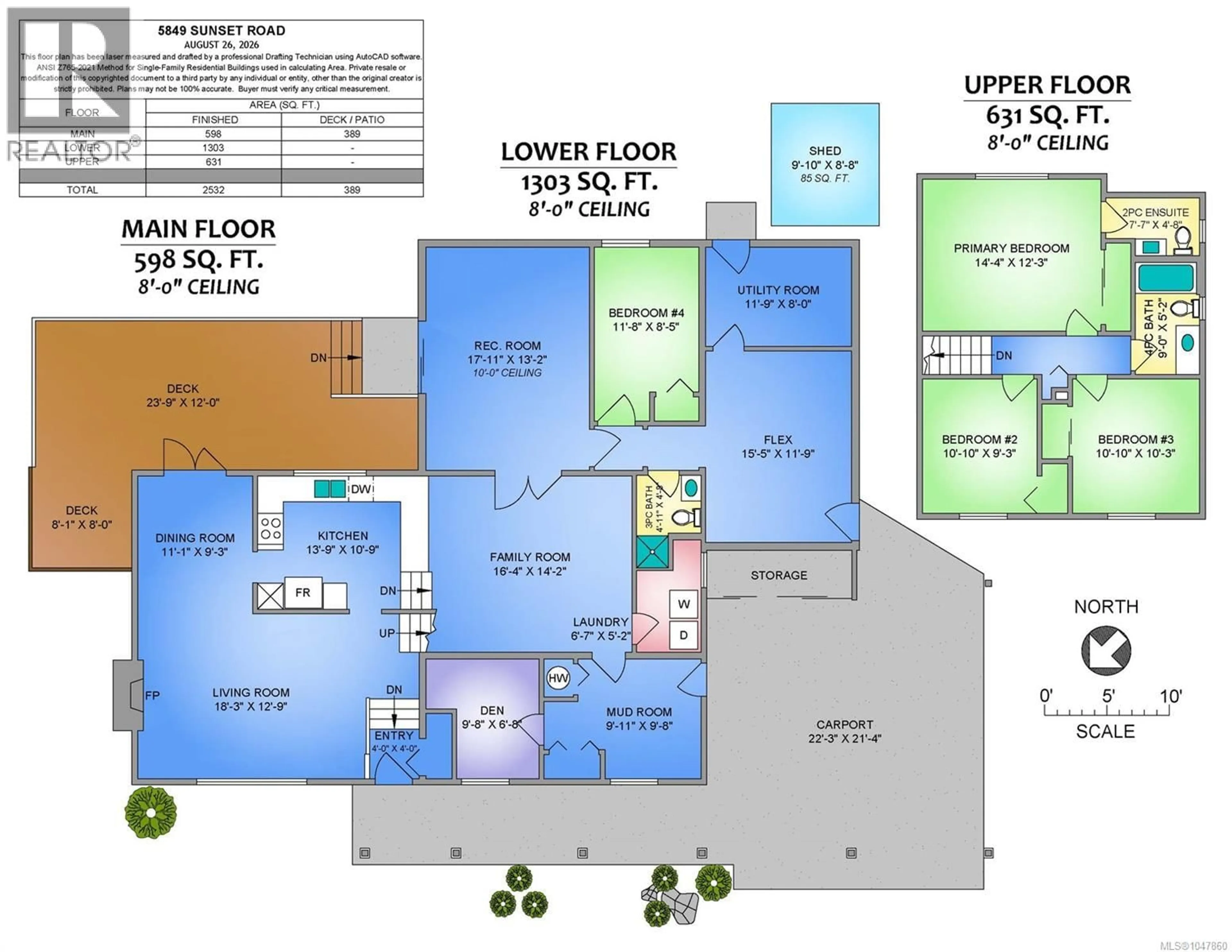 Floor plan for 5849 SUNSET ROAD, Nanaimo British Columbia V9V1E4