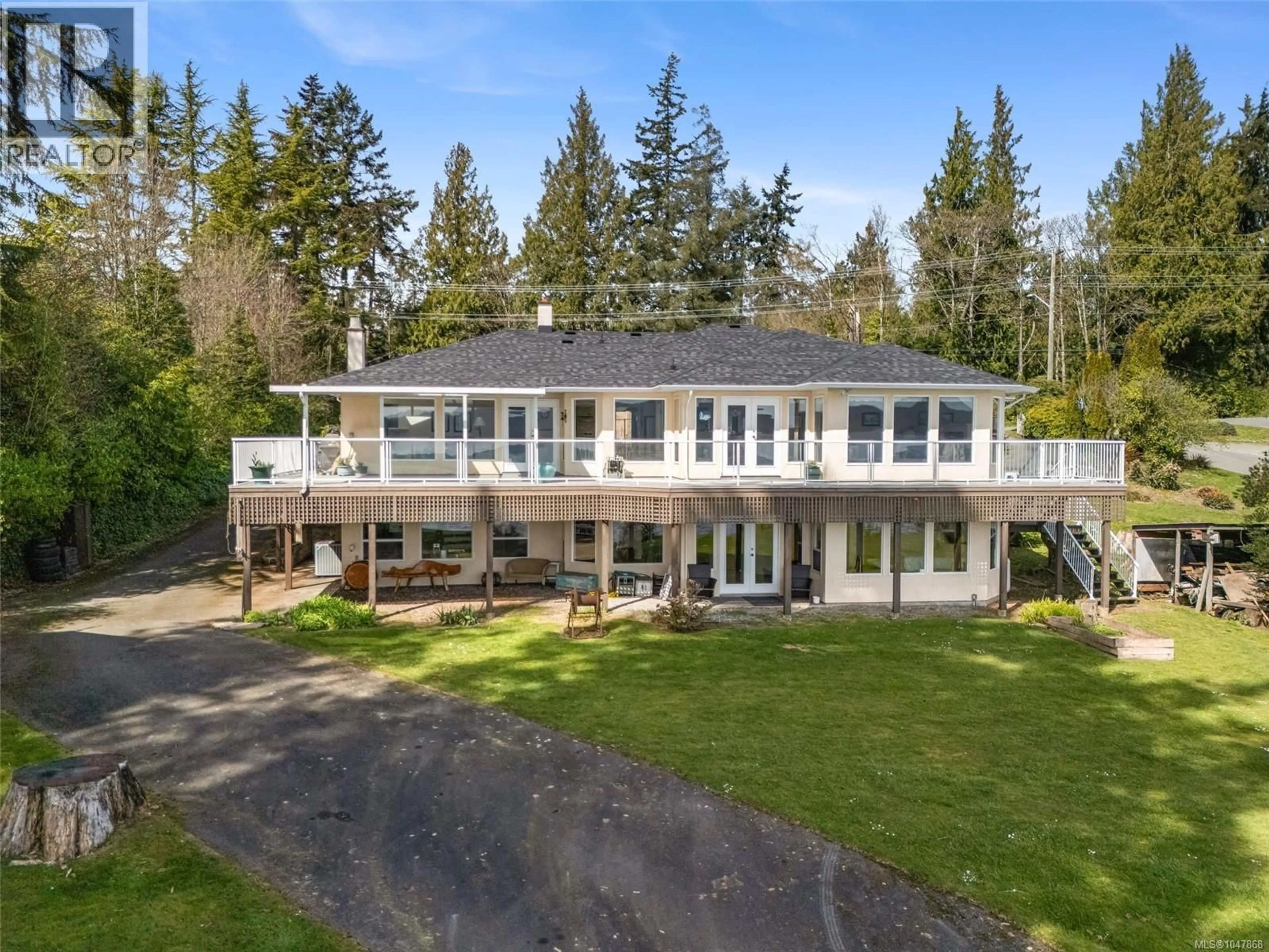 A pic from outside/outdoor area/front of a property/back of a property/a pic from drone, water/lake/river/ocean view for 5991 SOOKE ROAD, Sooke British Columbia V0S1N0